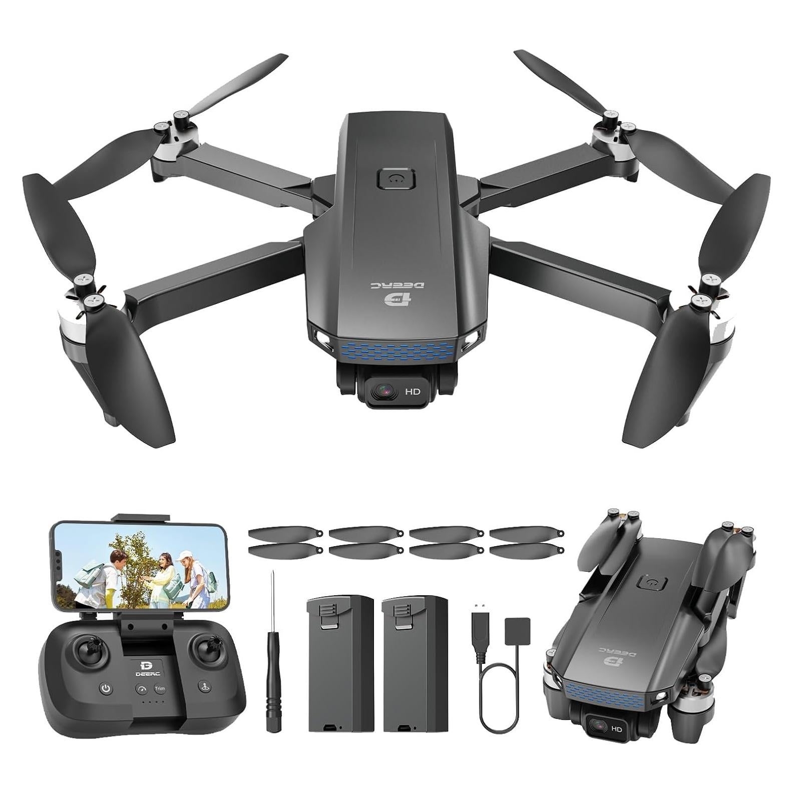 Dron DEERC D20S con Cámara 1080P y 2 Baterías