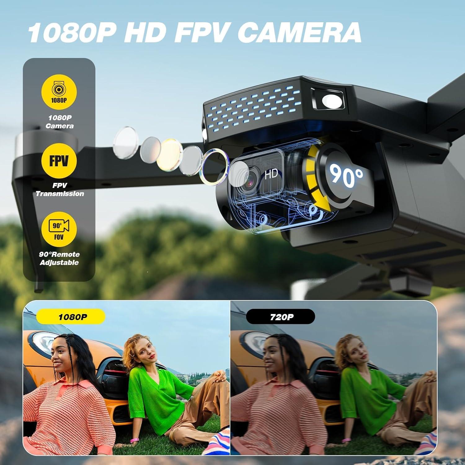 Dron DEERC D20S con Cámara 1080P y 2 Baterías