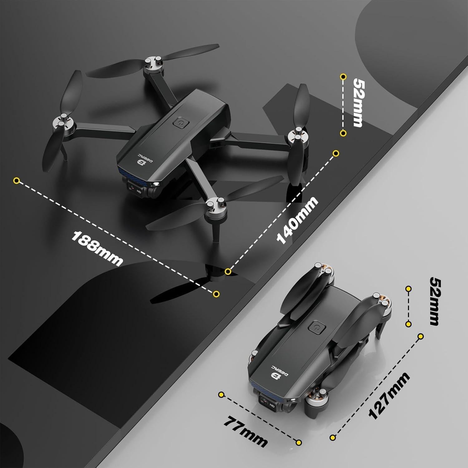 Dron DEERC D20S con Cámara 1080P y 2 Baterías