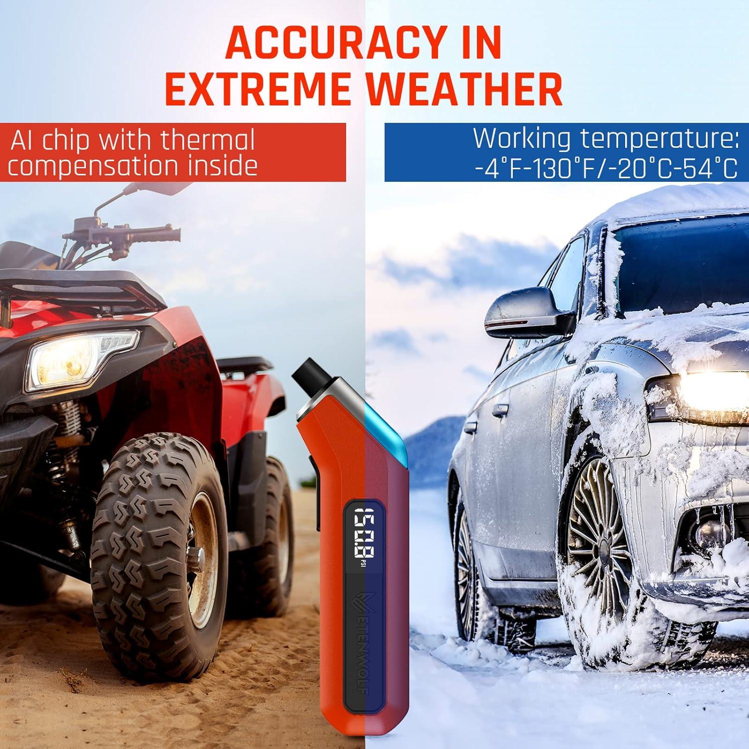 Medidor Digital de Presión de Neumáticos ETENWOLF T300 3-200 PSI