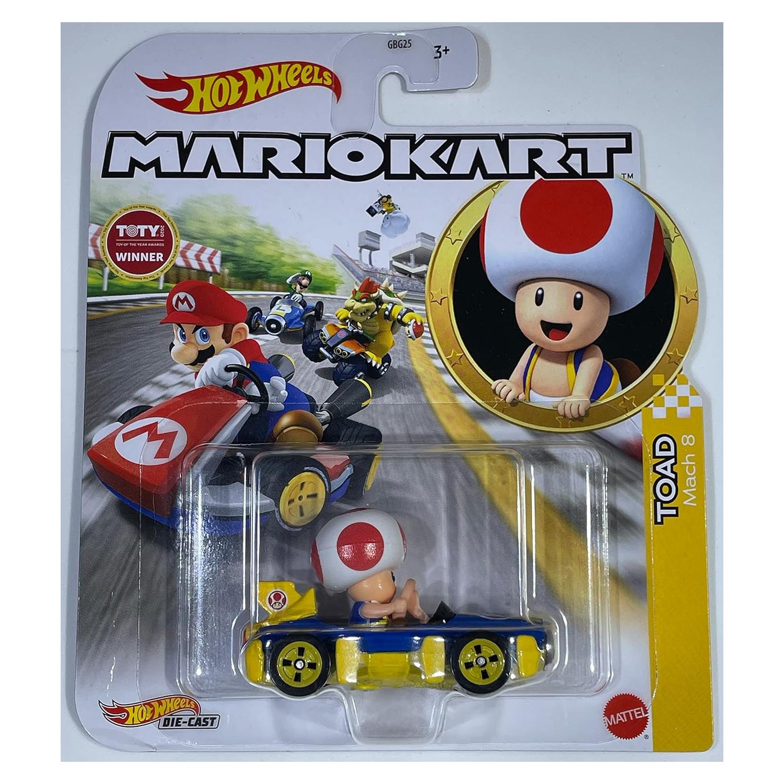 Hot Wheels Mario Kart Toad Mach 8 1:64 Die Cast Nuevo