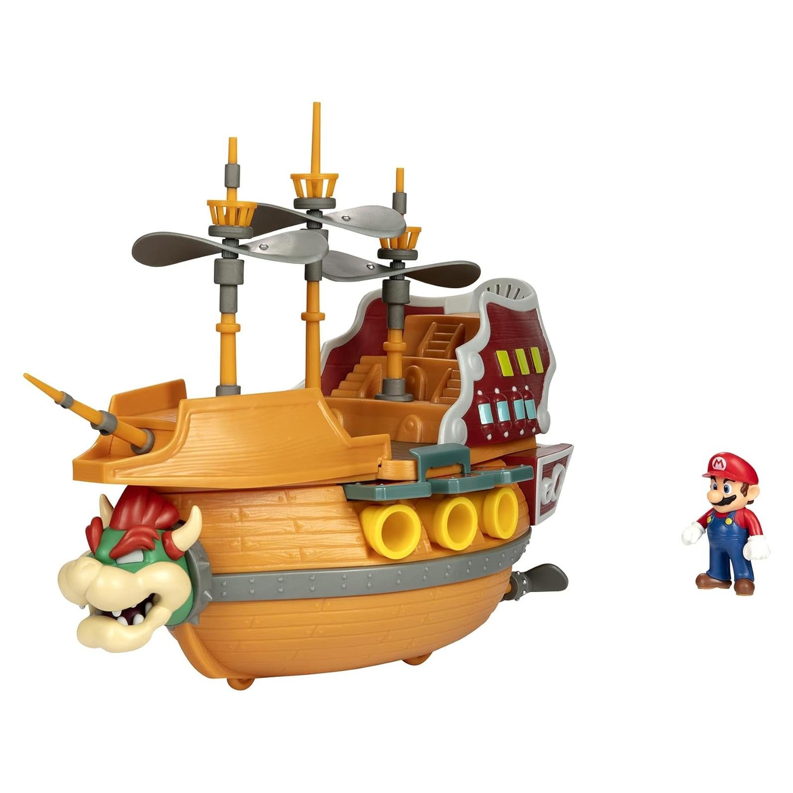 Juego de Figuras Super Mario Deluxe Nintendo - Barco de Bowser