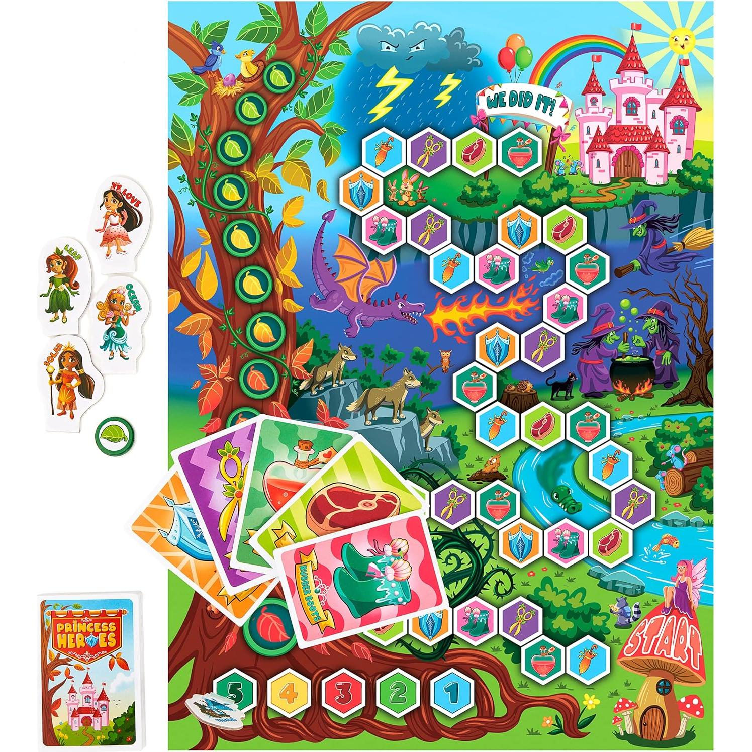 Juego de Mesa Héroes Princesa Jumping High Five - Cooperativo 1-4 Jugadores