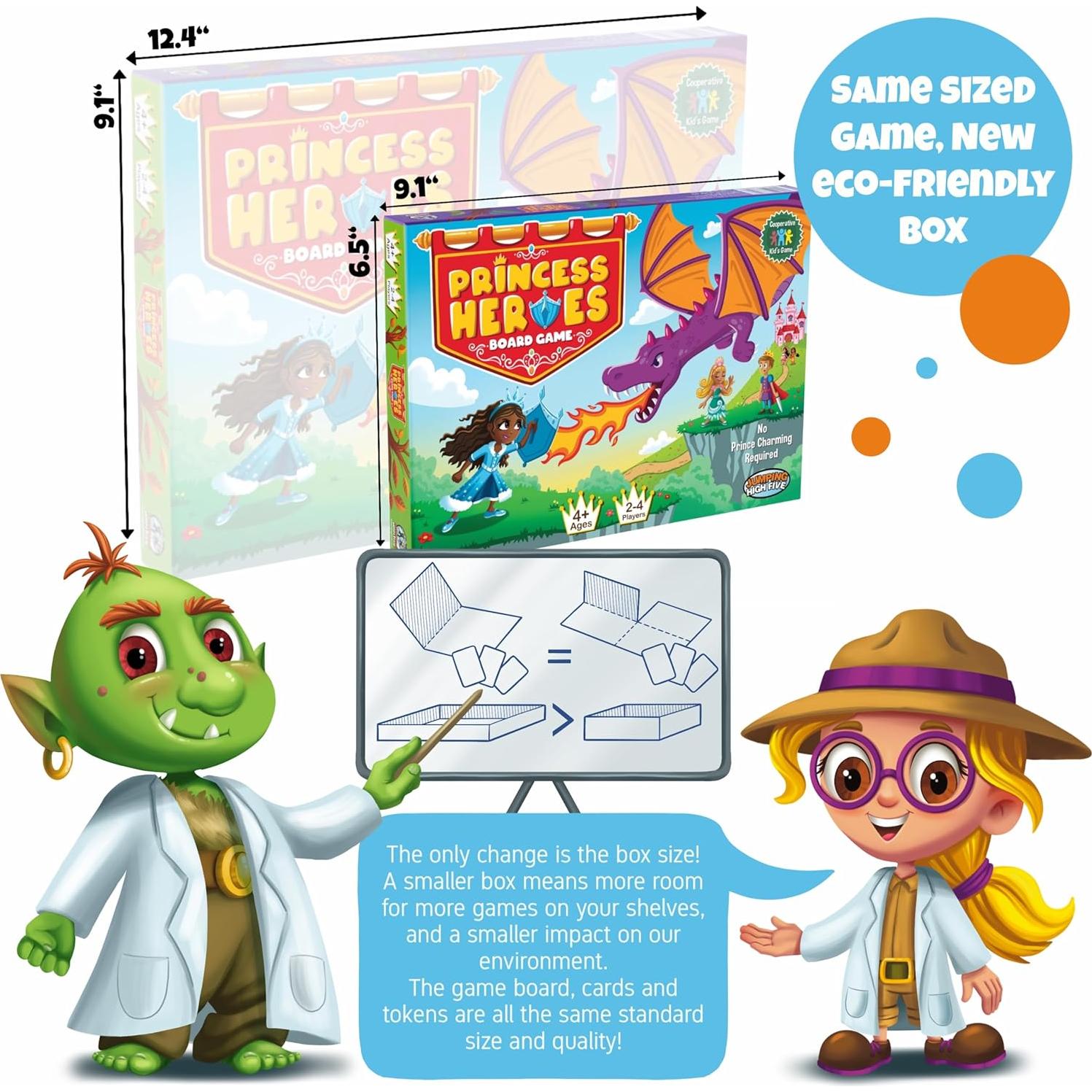 Juego de Mesa Héroes Princesa Jumping High Five - Cooperativo 1-4 Jugadores