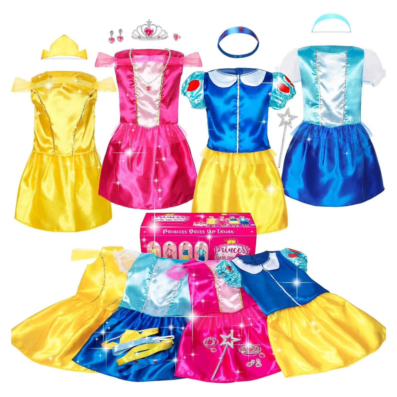 Conjunto de Disfraces de Princesa para Niñas 3-6 Años - 15 Piezas