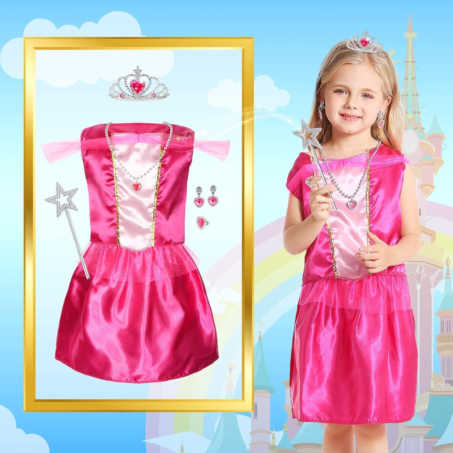 Conjunto de Disfraces de Princesa para Niñas 3-6 Años - 15 Piezas