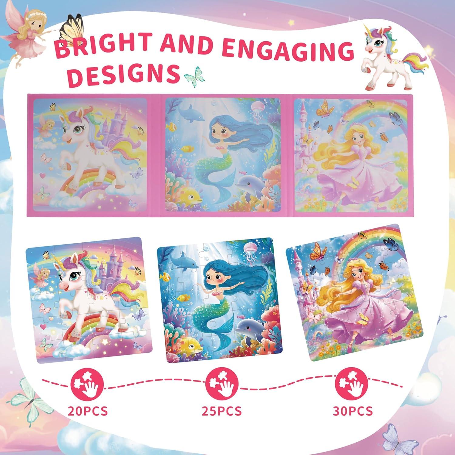 Rompecabezas Magnéticos Sticeard 3 en 1 para Niños 3-8 Años