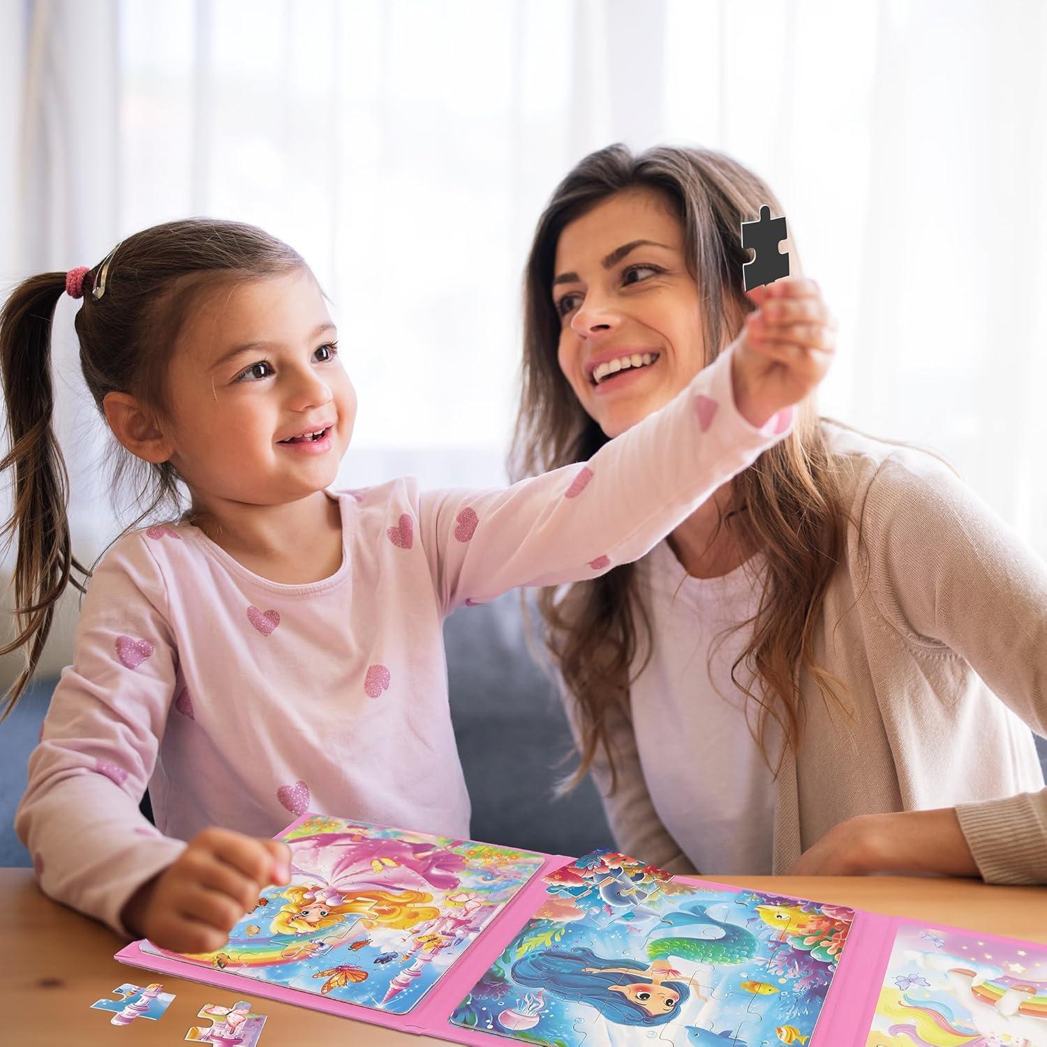 Rompecabezas Magnéticos Sticeard 3 en 1 para Niños 3-8 Años