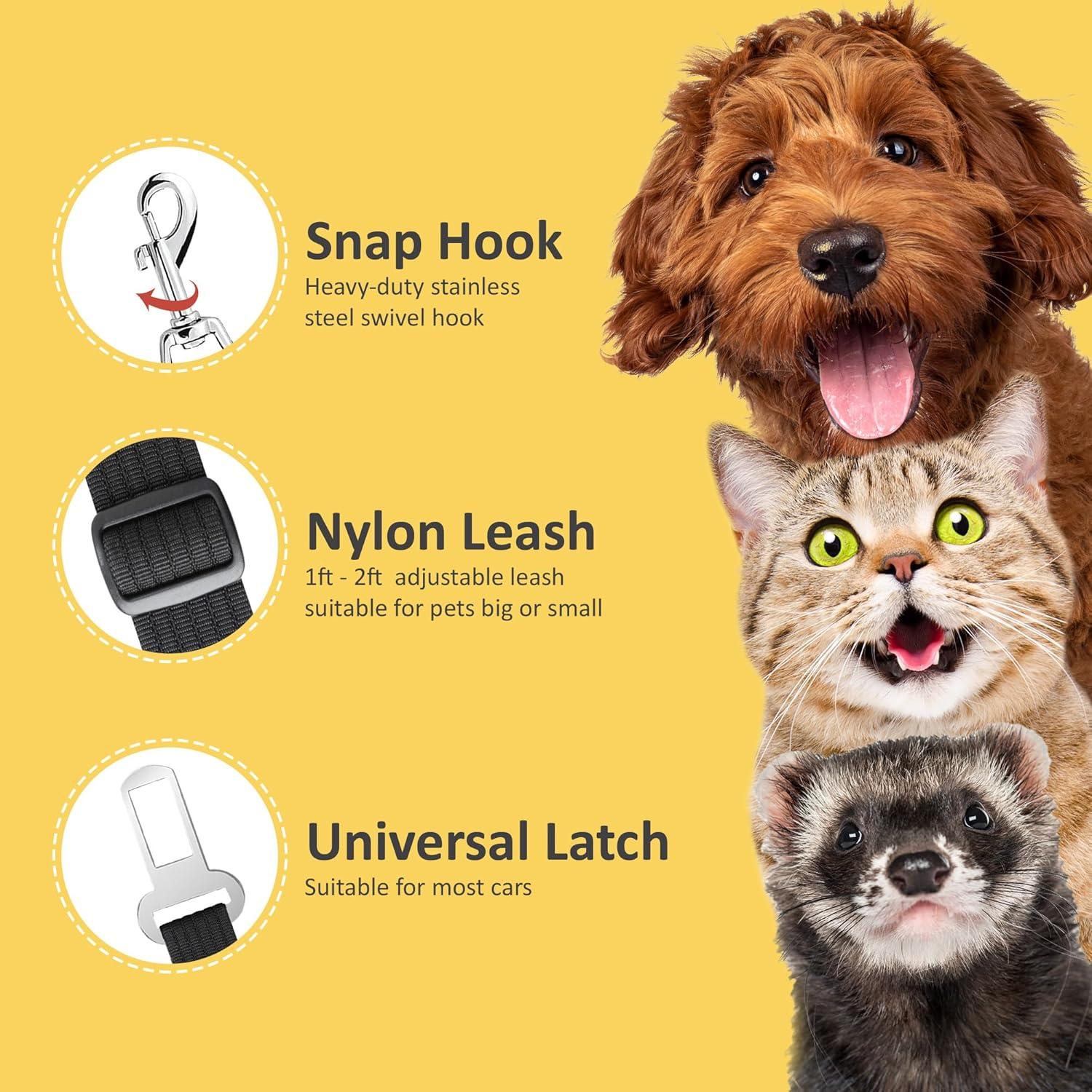 Cinturón de Seguridad para Perros y Gatos SunGrow Ajustable 48-79 cm