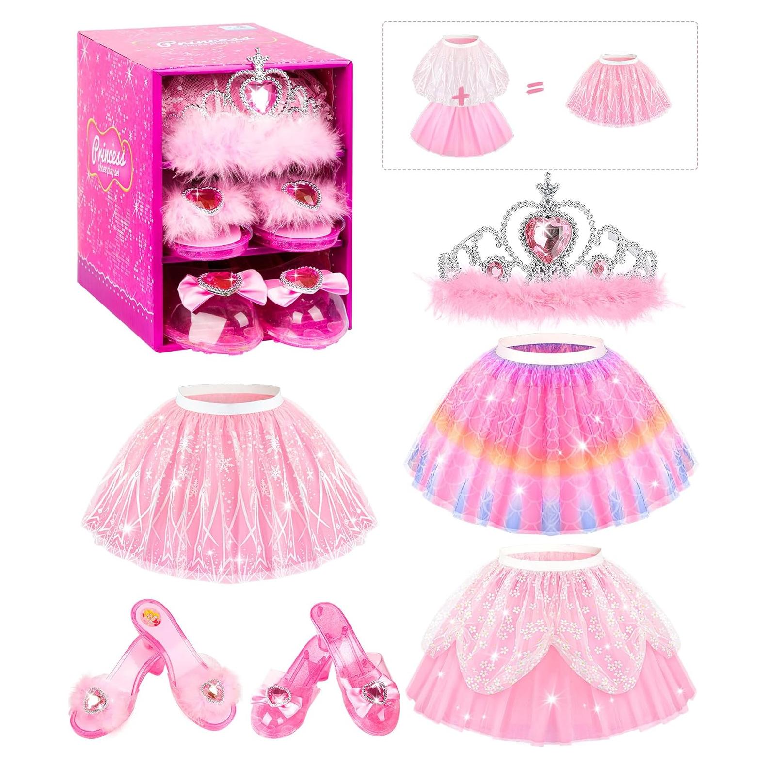 Conjunto de Vestir de Princesa Jeowoqao con Falda TuTu y Zapatos