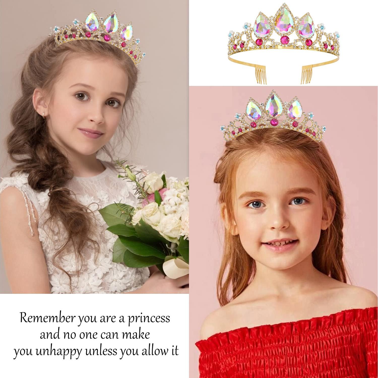 Corona de Princesa Multicolor Velscrun para Niñas