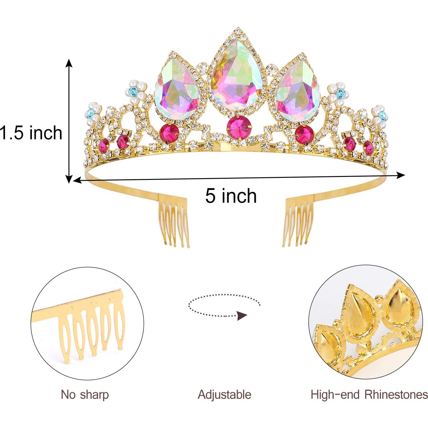 Corona de Princesa Multicolor Velscrun para Niñas