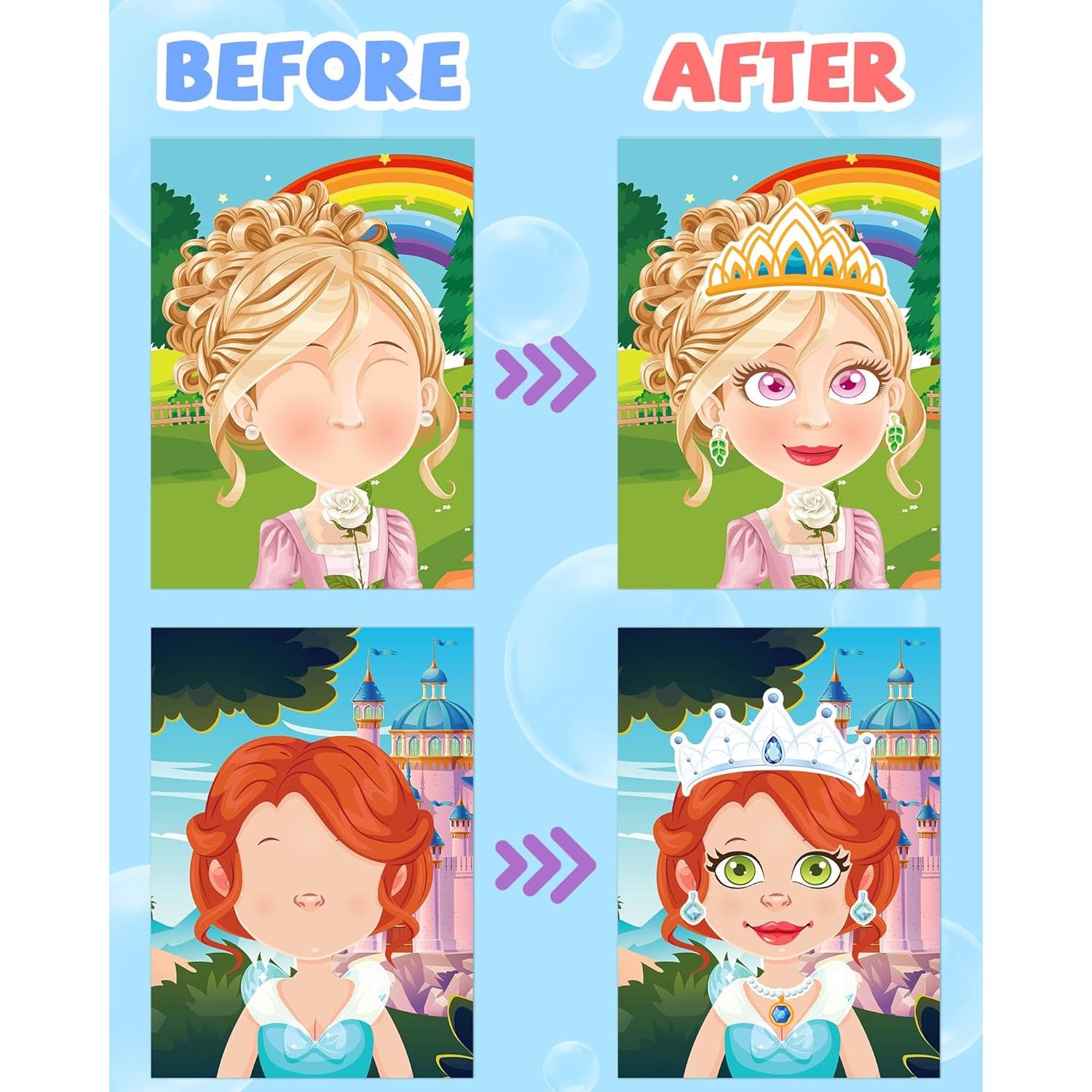 20 Stickers de Princesa Greingways para Manualidades Niños