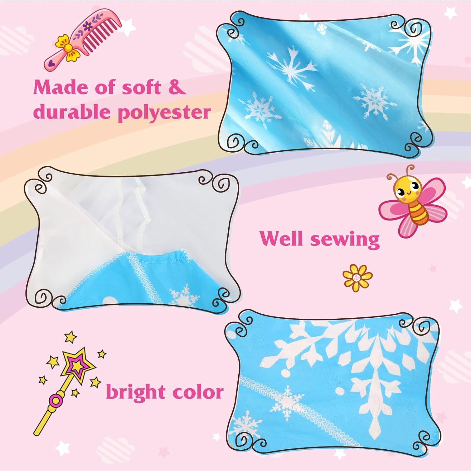 Vestidos de Princesa para Niñas Dulsaera - 4 Disfraces 3 a 8 Años