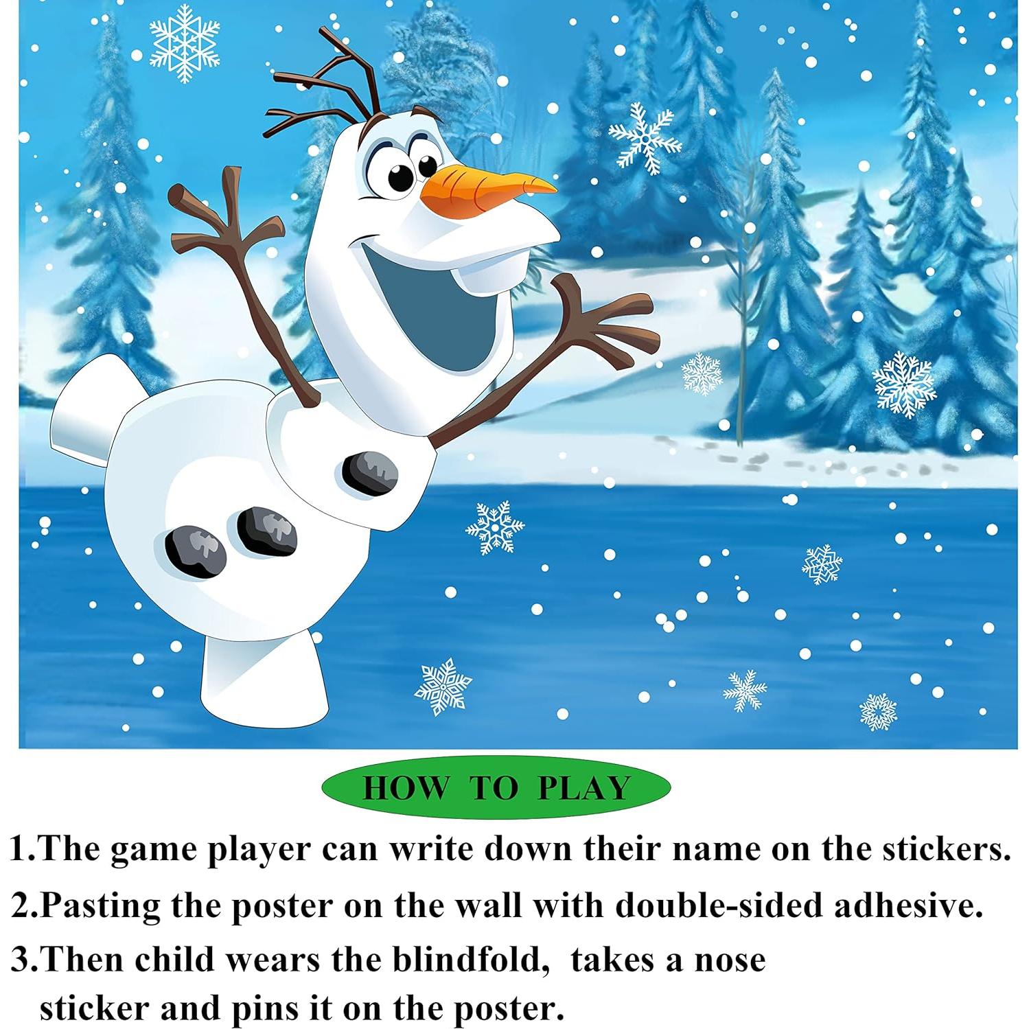 Juego de Clavar la Nariz en el Muñeco de Nieve Kakasiy