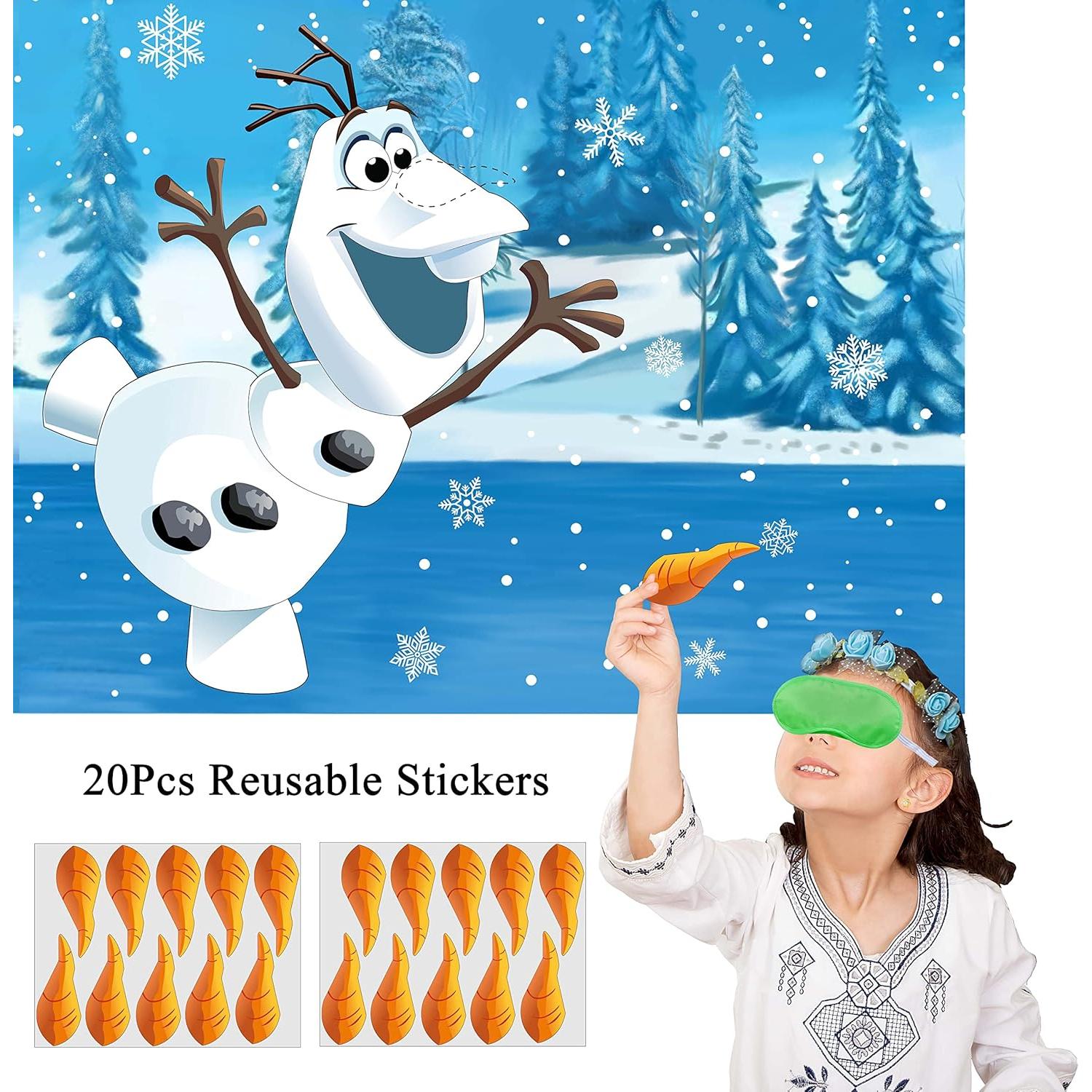 Juego de Clavar la Nariz en el Muñeco de Nieve Kakasiy