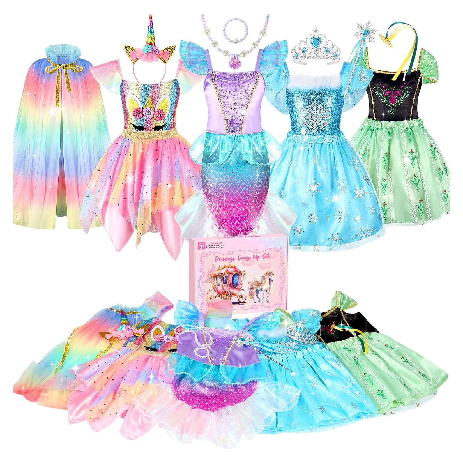 Disfraz de Princesa para Niñas HAMSILY - 5 Temas y Accesorios