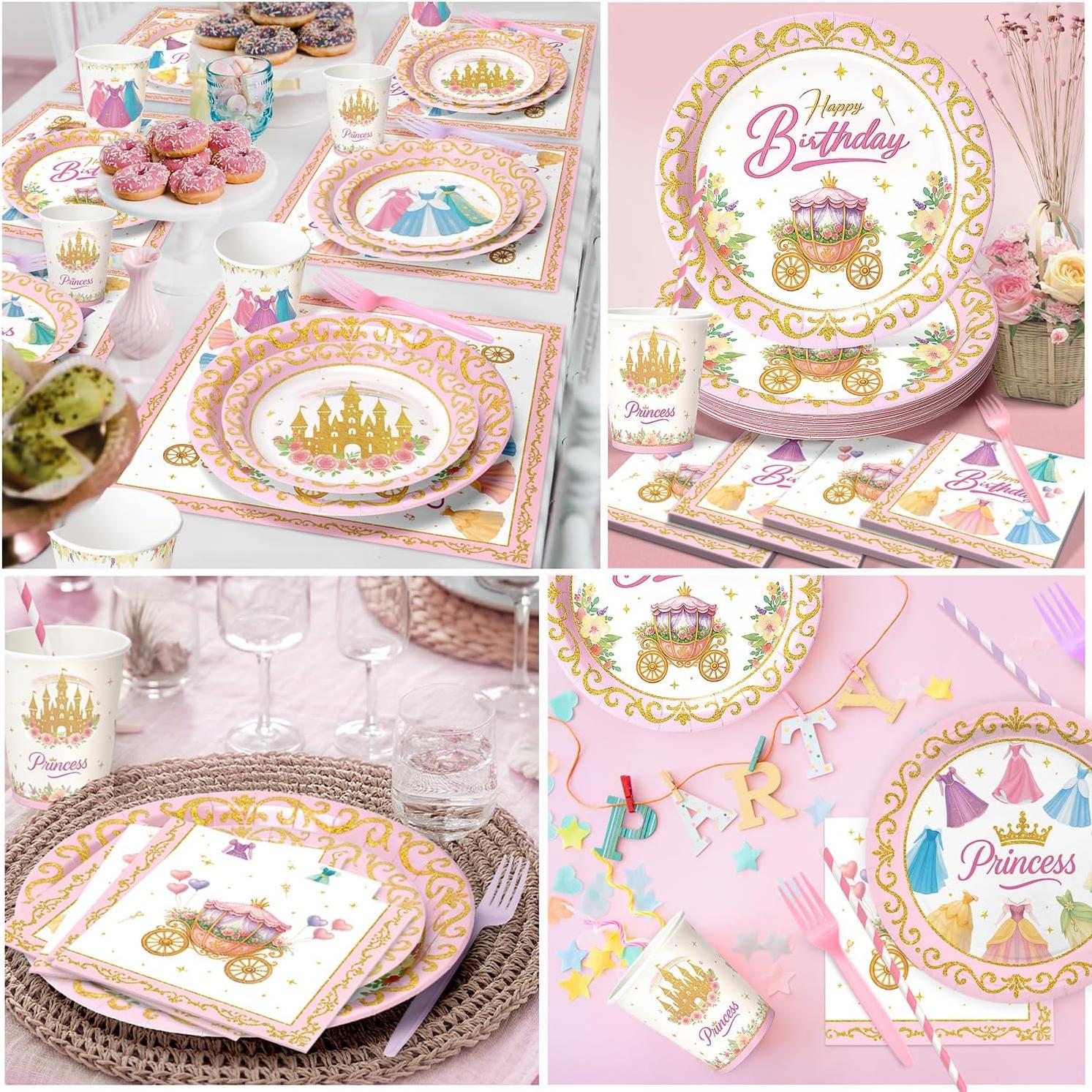 Juego de Vajilla de Fiesta de Princesa Vistico 300 Piezas