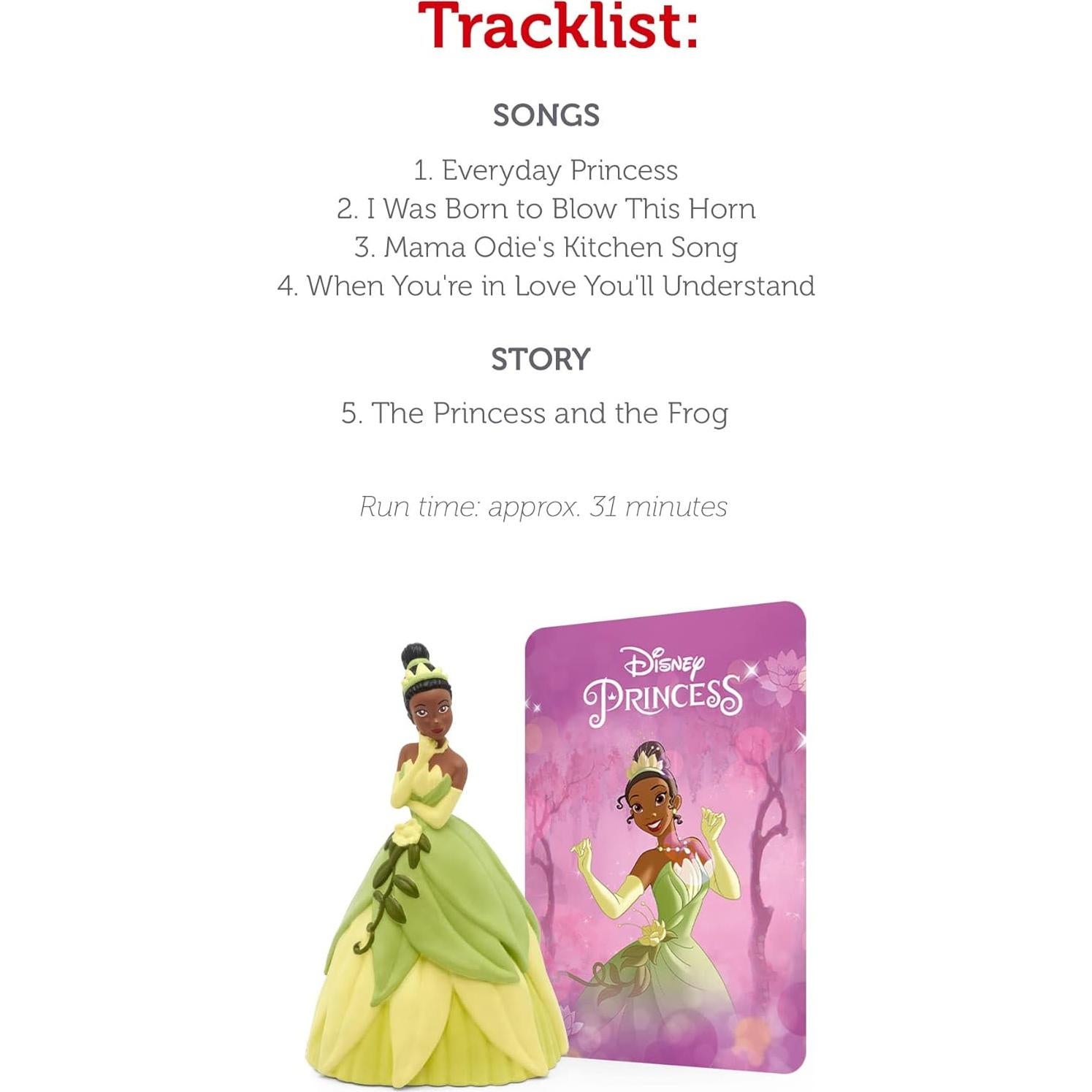 Figurita Audio Tonies Tiana Disney 31 min 4 canciones