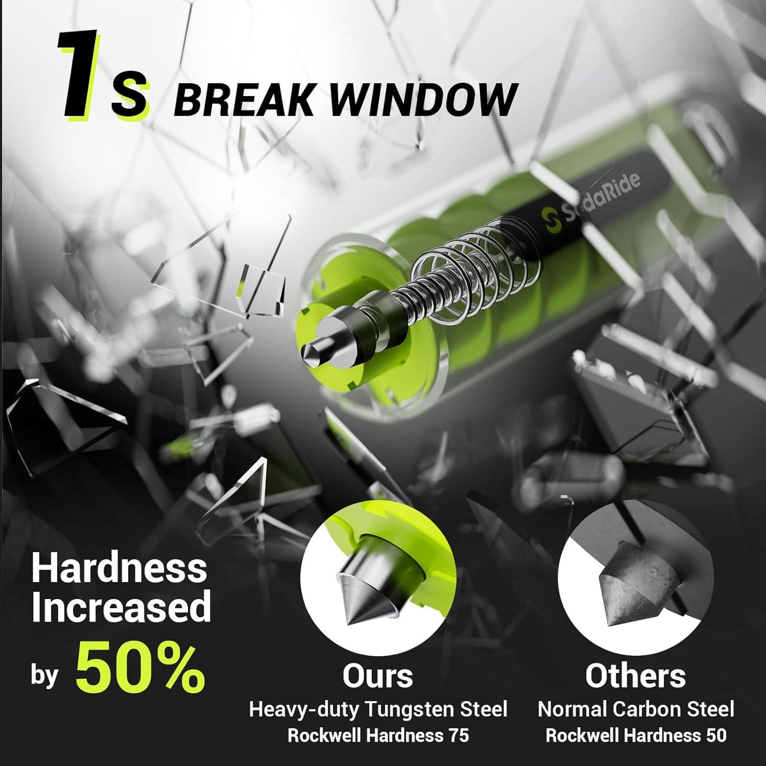 Cortador de Cinturón de Seguridad SodaRide Verde 2 en 1