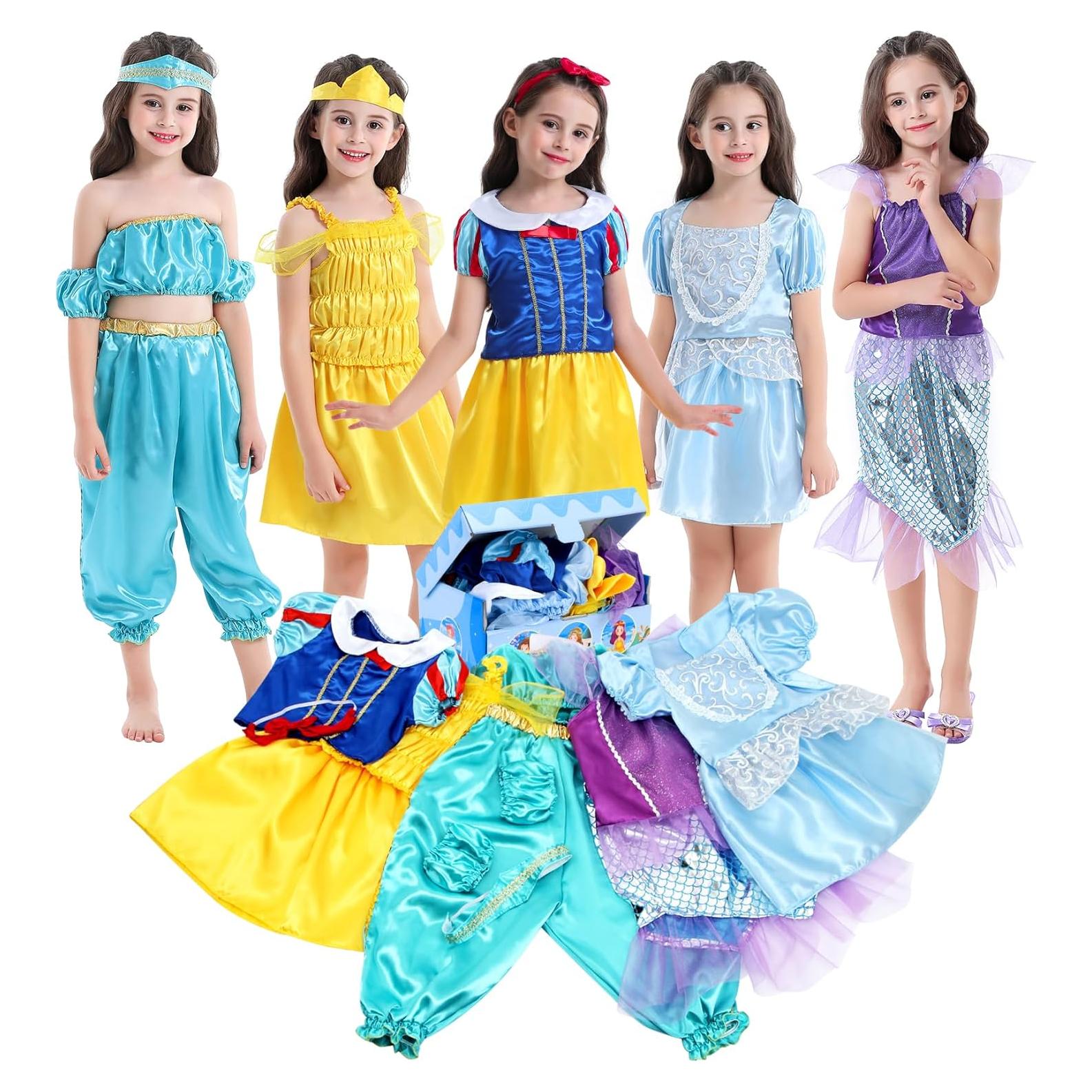 VGOFUN Baúl de Disfraz de Princesa para Niñas 3-6 Años