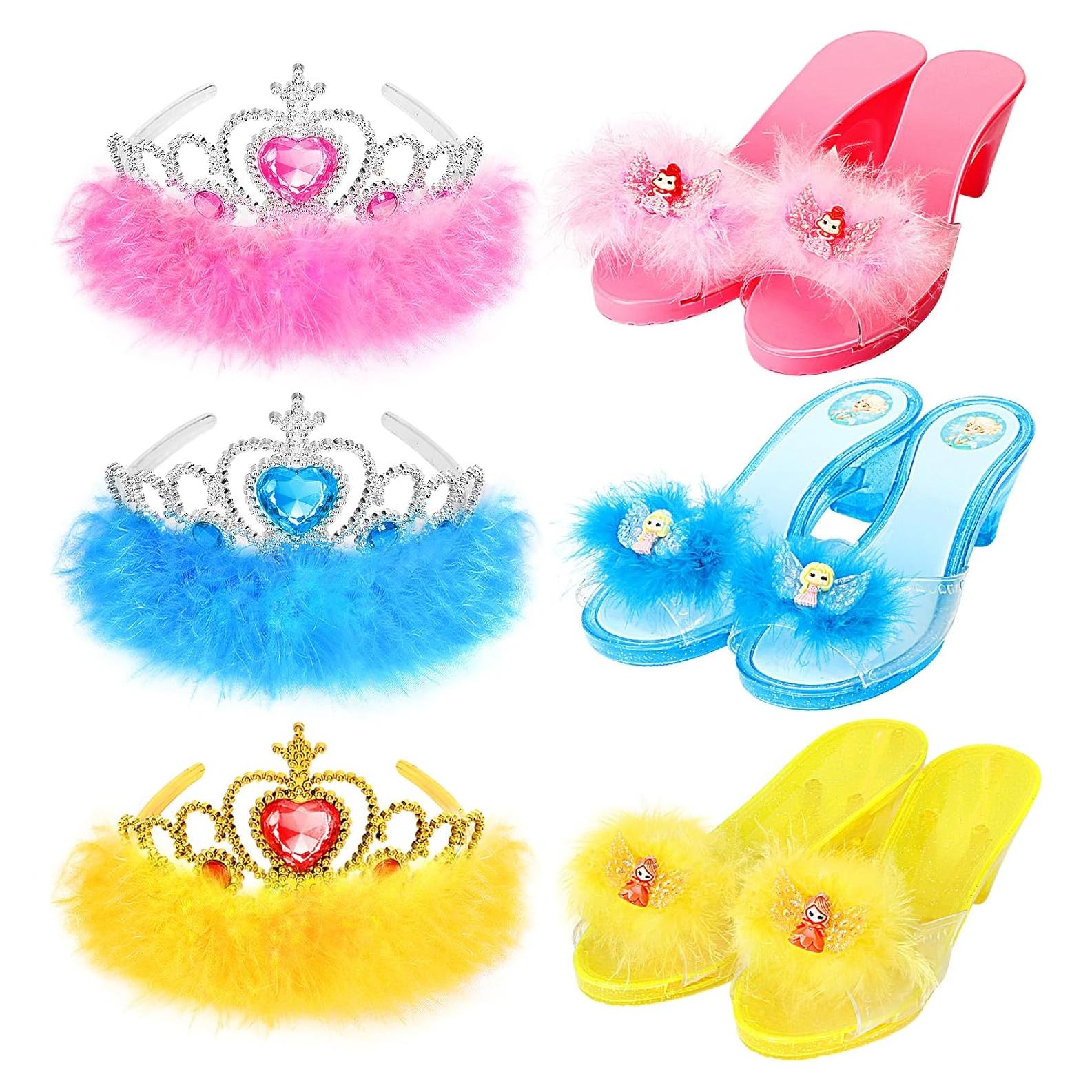 Conjunto de Disfraz de Princesa LIMIROLER con Zapatos y Corona