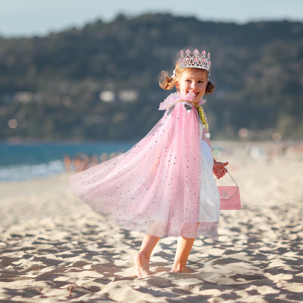 Conjunto de Vestido de Princesa Meland con Capa y Accesorios