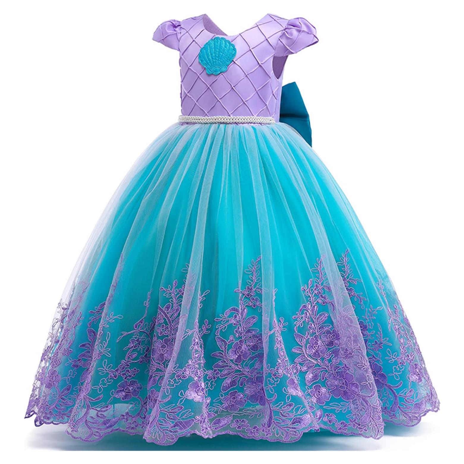 Disfraz de Sirena para Niñas PURFEEL 3-4 Años con Accesorios