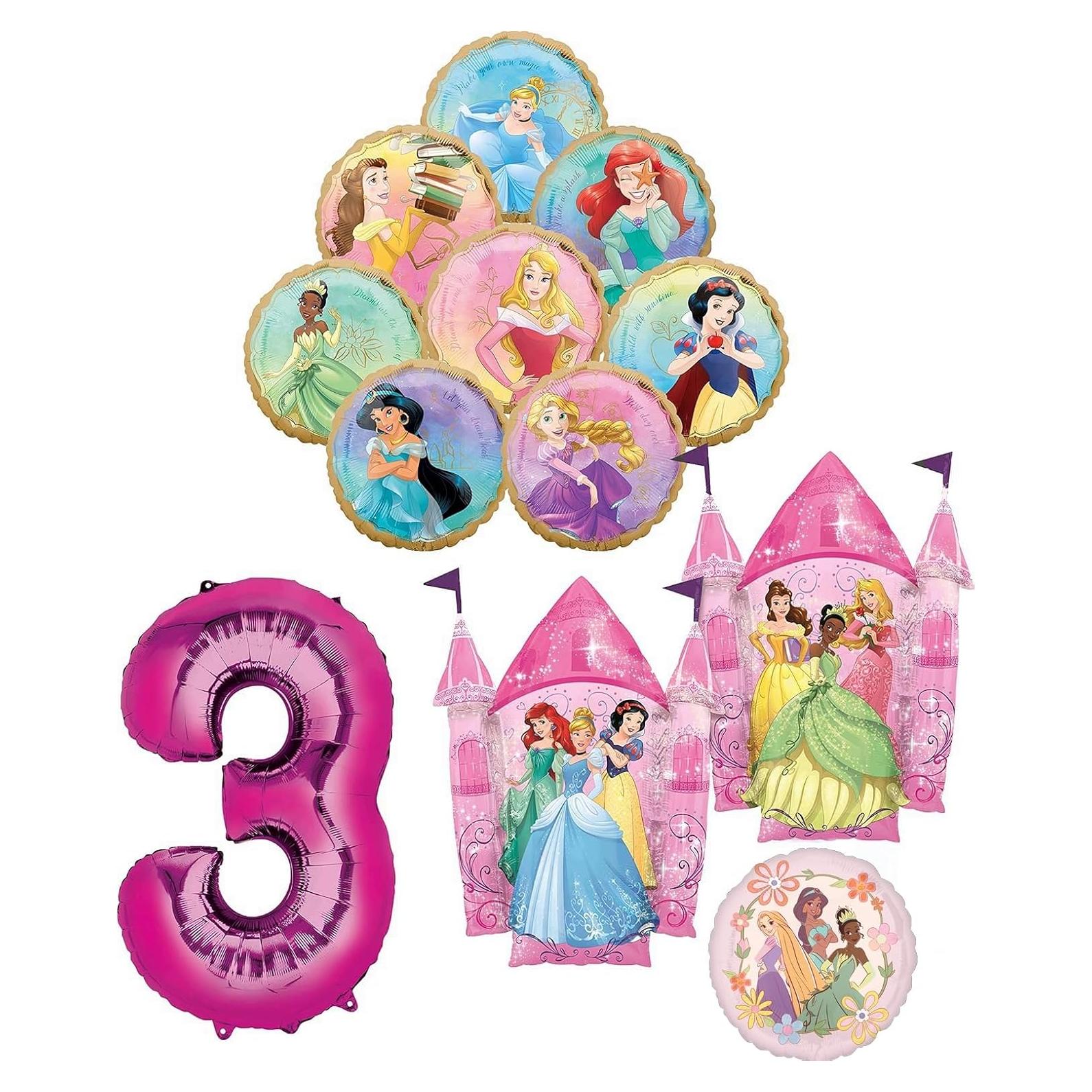 Ramo de Globos de Princesa Anagram para Cumpleaños 3 años