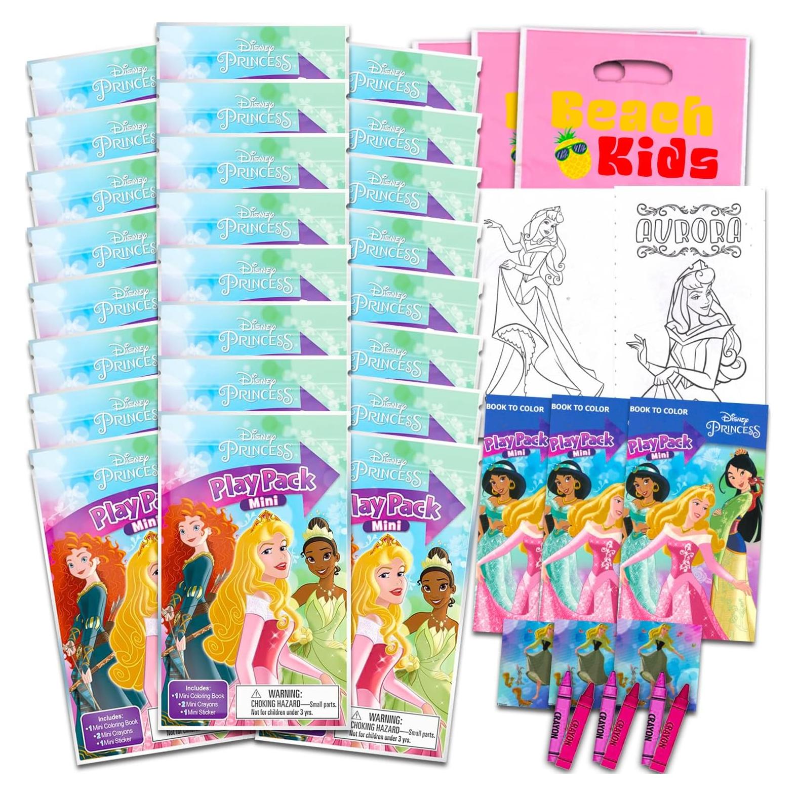 Paquete de Juego para Colorear Princesas Disney - 24 Piezas