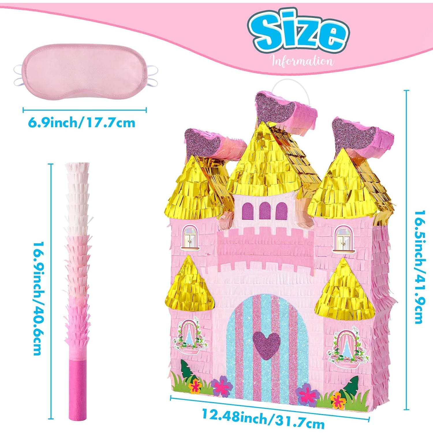 Piñata Castillo de Princesa WERNNSAI 41.9x31.6cm Rosa