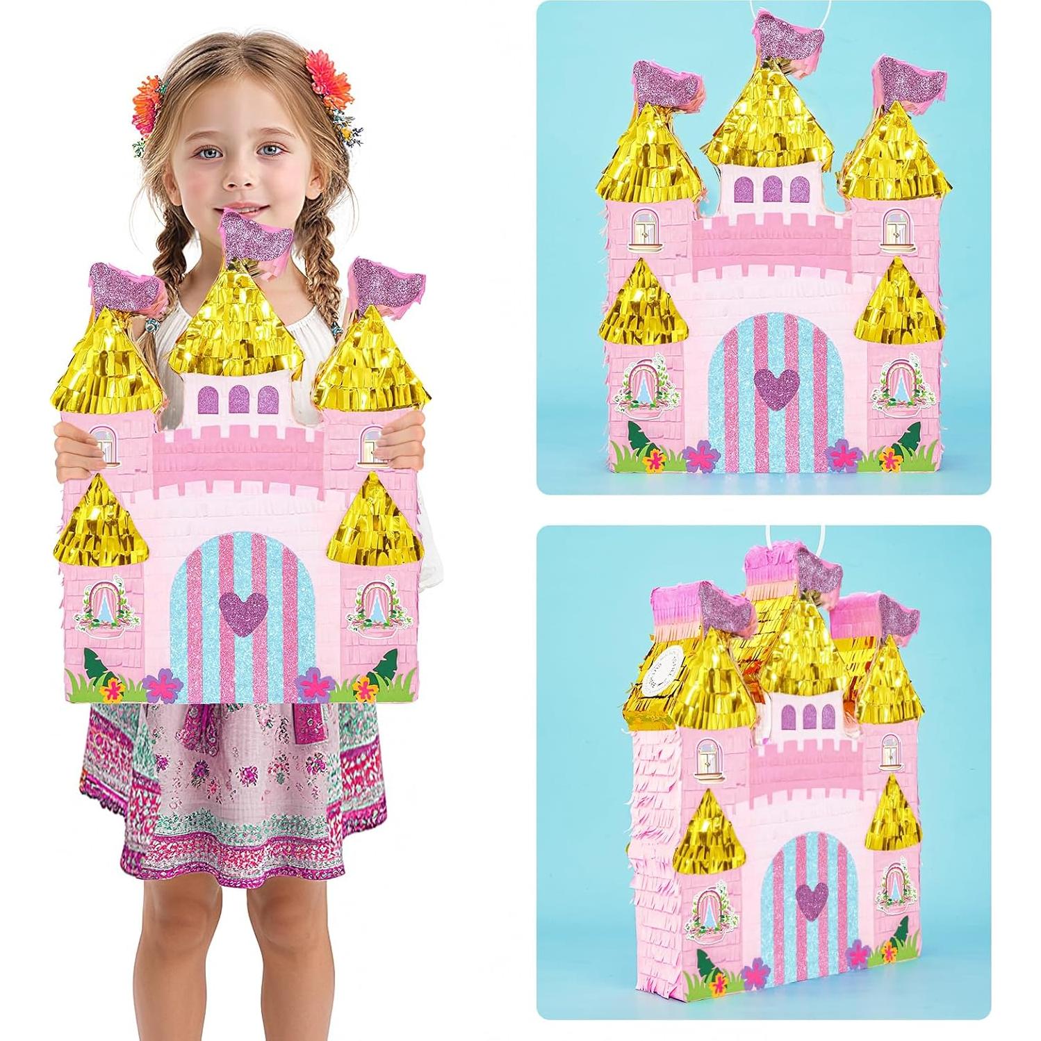 Piñata Castillo de Princesa WERNNSAI 41.9x31.6cm Rosa