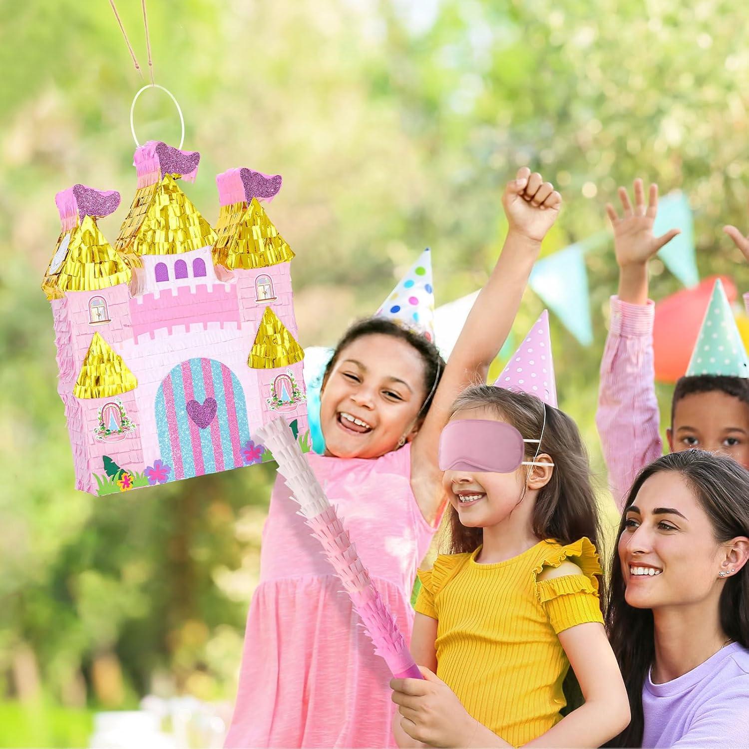 Piñata Castillo de Princesa WERNNSAI 41.9x31.6cm Rosa