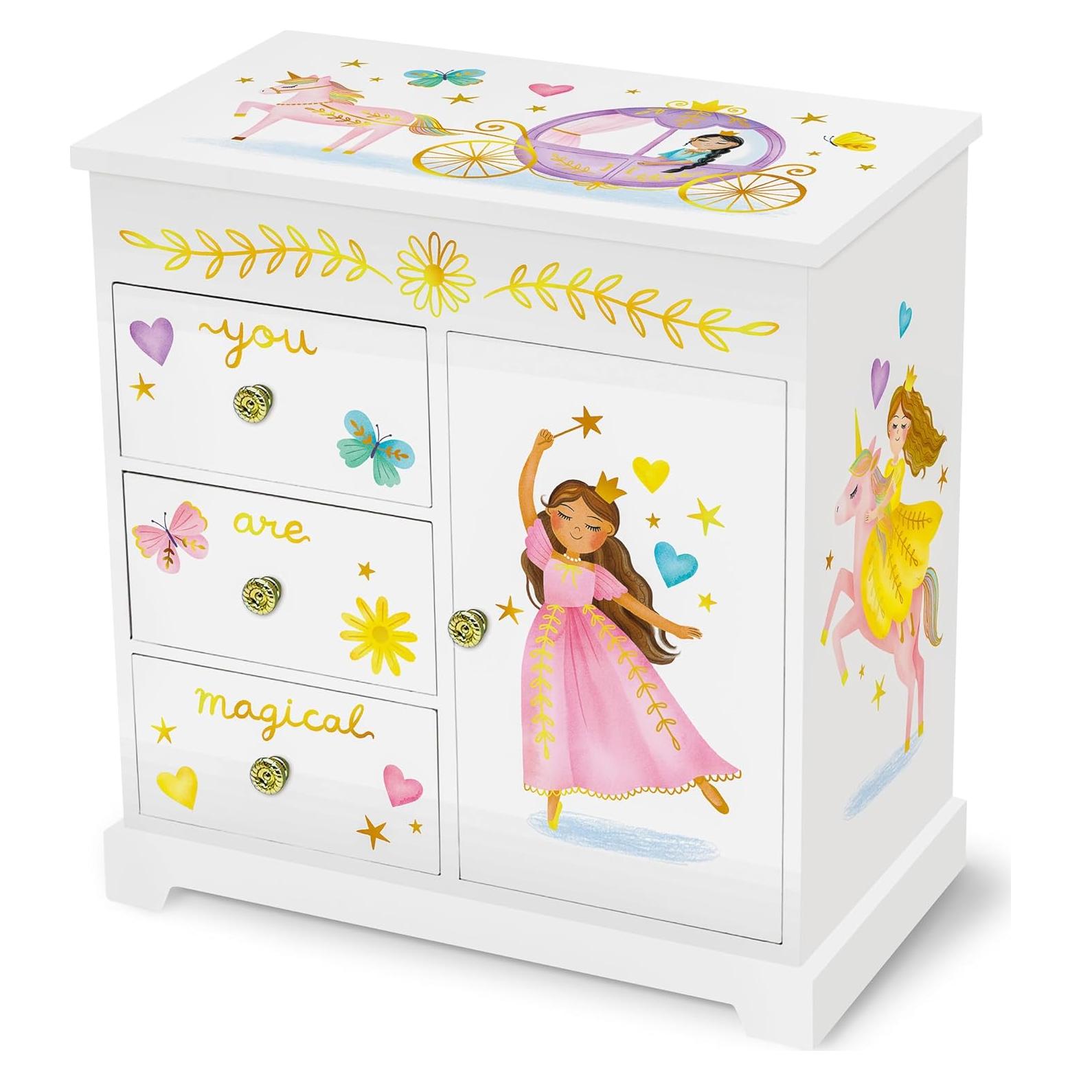 Caja de Joyería Musical Giggle & Honey Princesa 22.86x12.7 cm