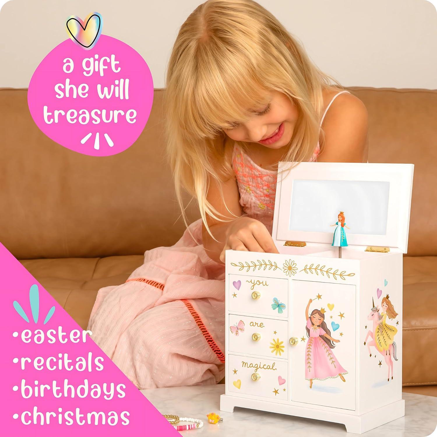 Caja de Joyería Musical Giggle & Honey Princesa 22.86x12.7 cm