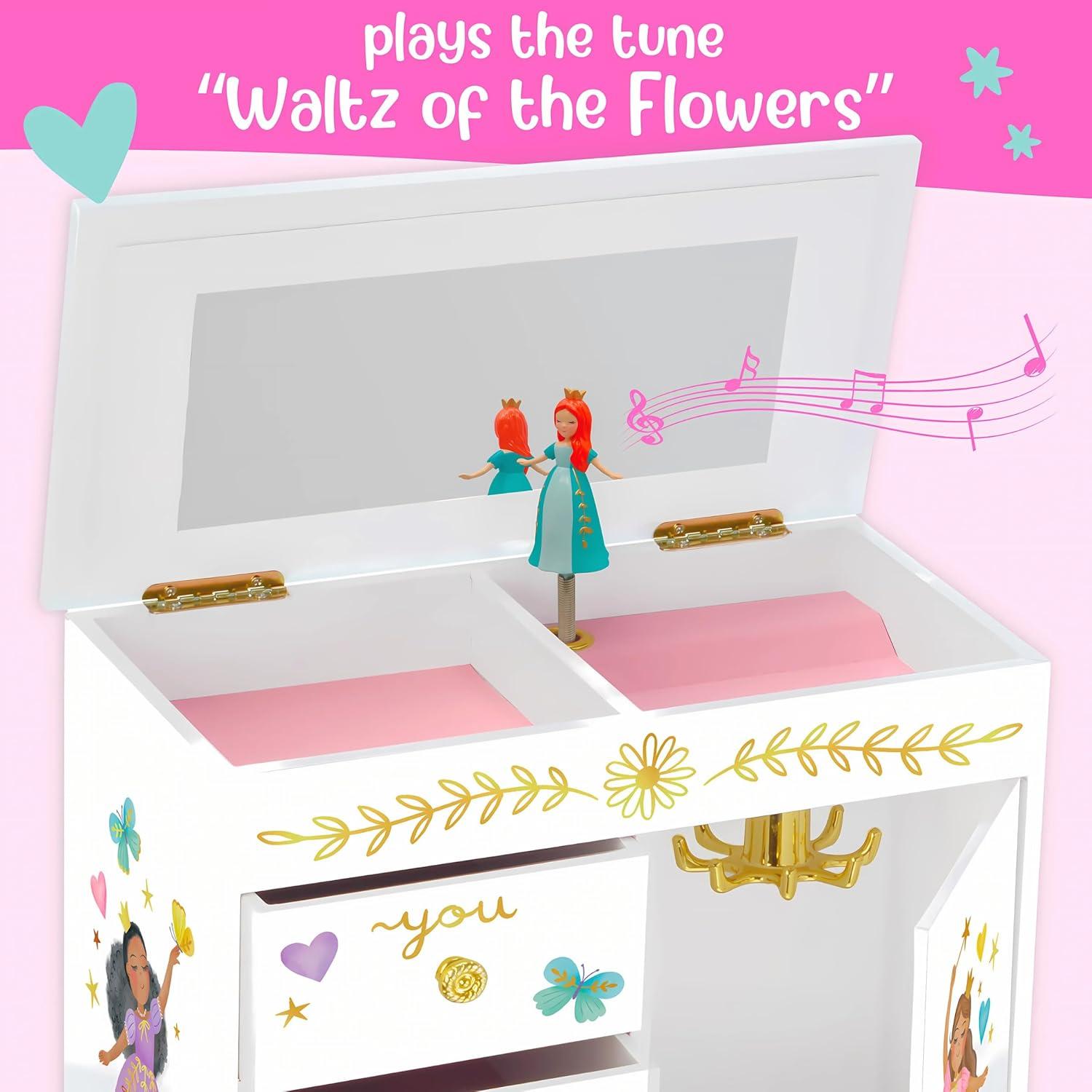 Caja de Joyería Musical Giggle & Honey Princesa 22.86x12.7 cm