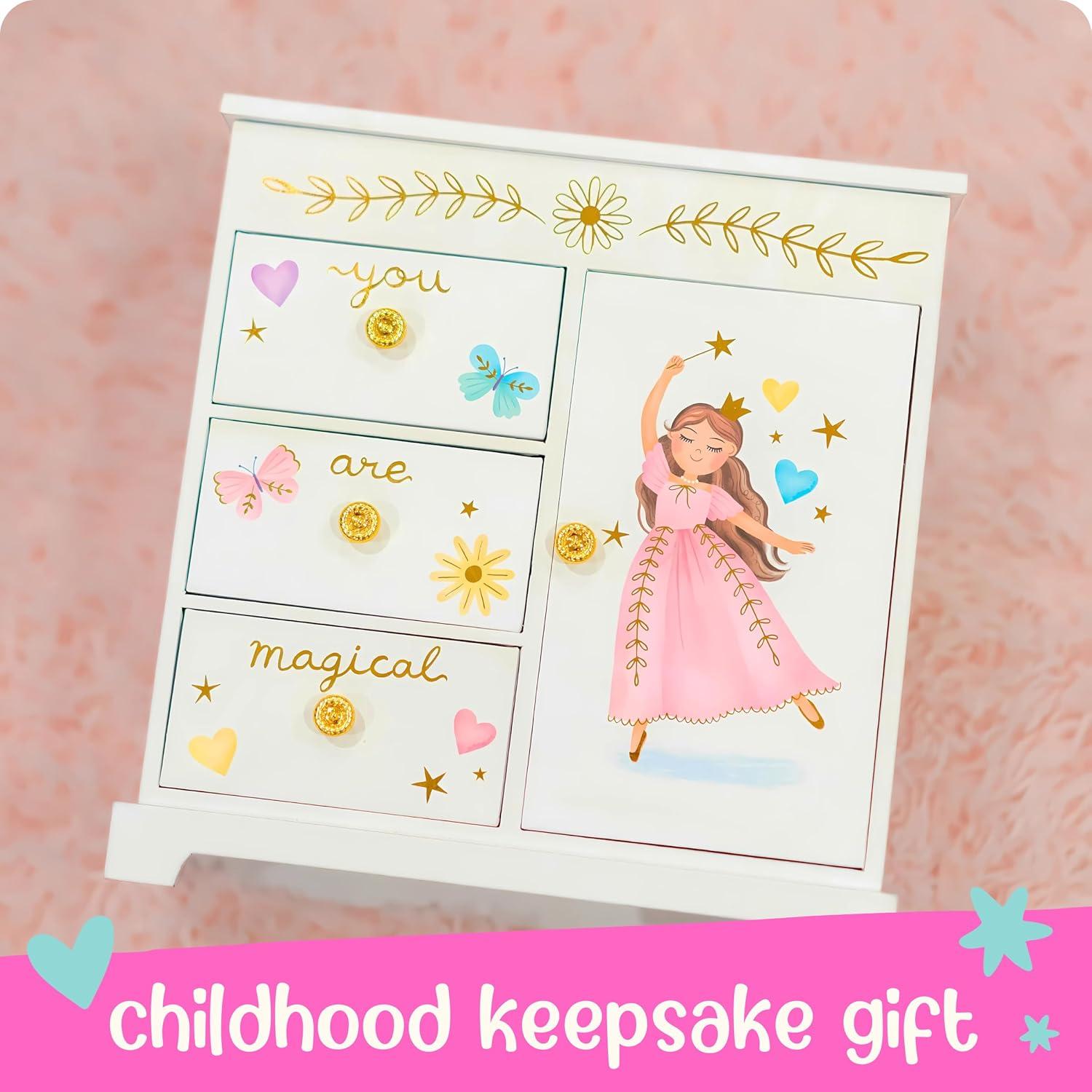 Caja de Joyería Musical Giggle & Honey Princesa 22.86x12.7 cm