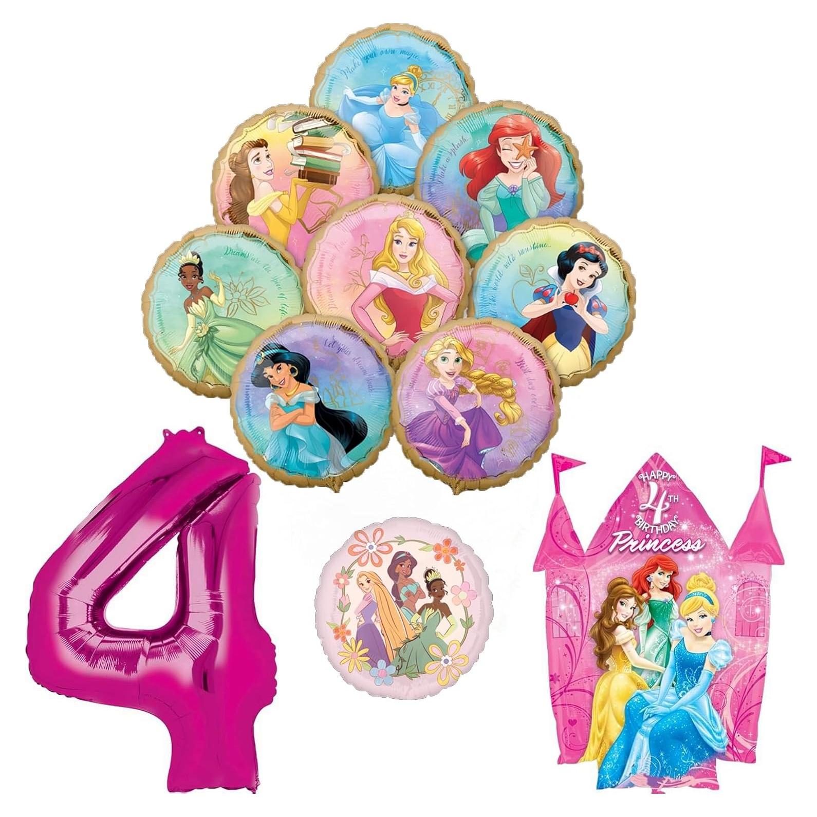 Ramo de Globos Anagram Princesa 4to Cumpleaños 10 Piezas