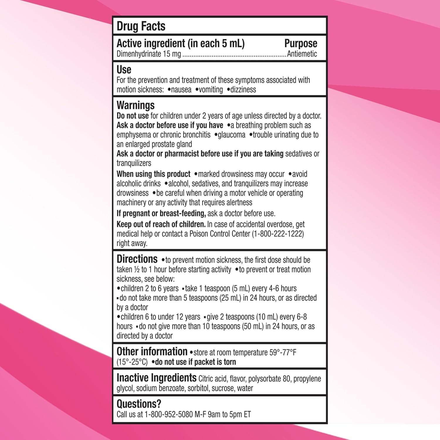 Gravol Niños Líquido 75 ml - Alivio de Mareos y Náuseas