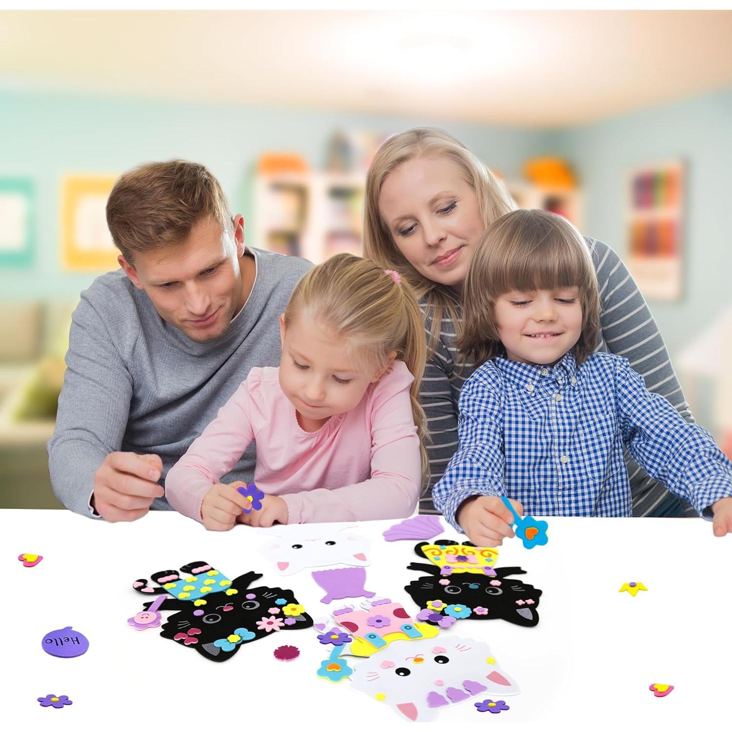 Kit de Manualidades de Espuma VKPI para Gatos - 4 Piezas