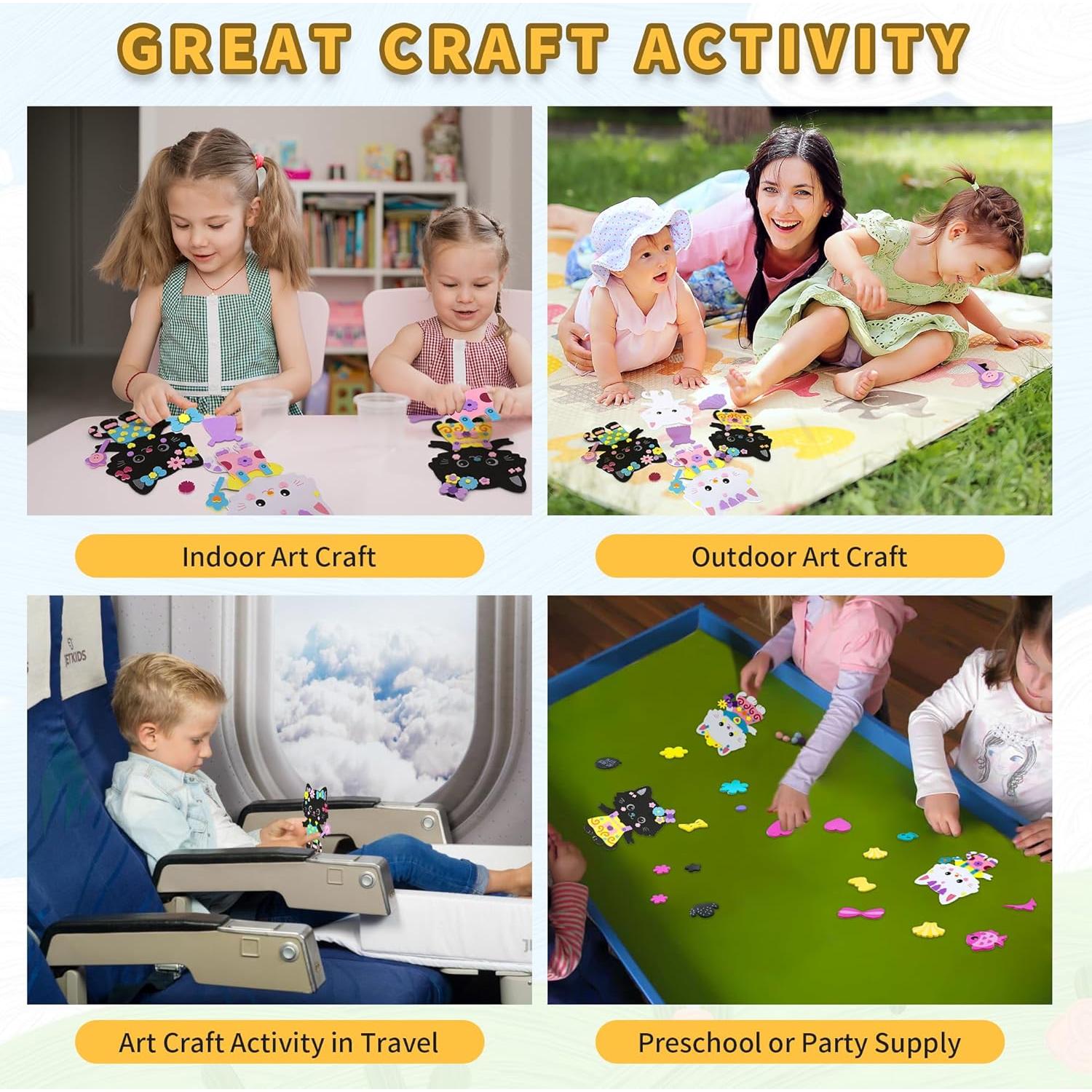 Kit de Manualidades de Espuma VKPI para Gatos - 4 Piezas