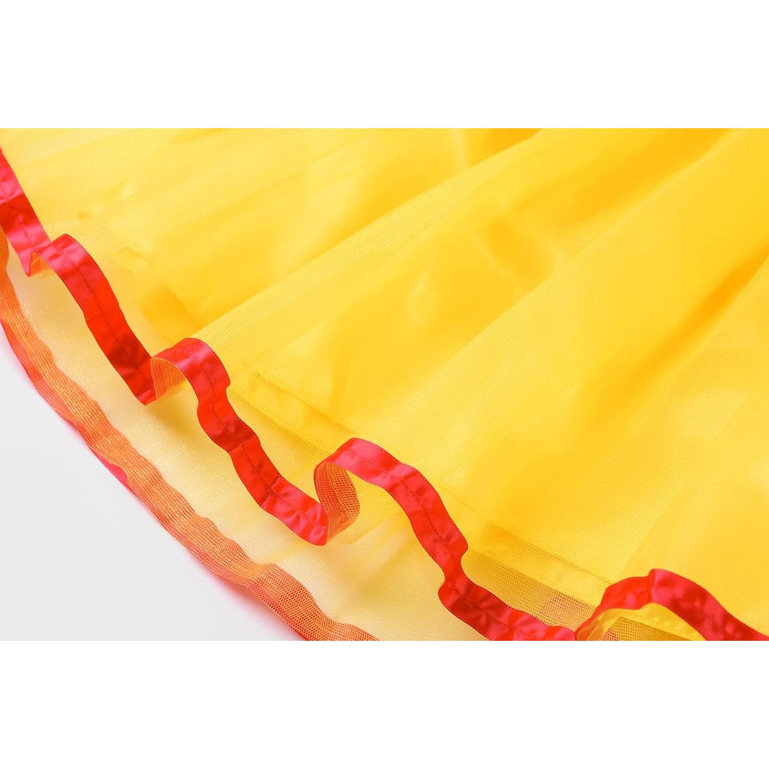 Vestido de Princesa Amarillo ReliBeauty para Niñas 4-5 Años