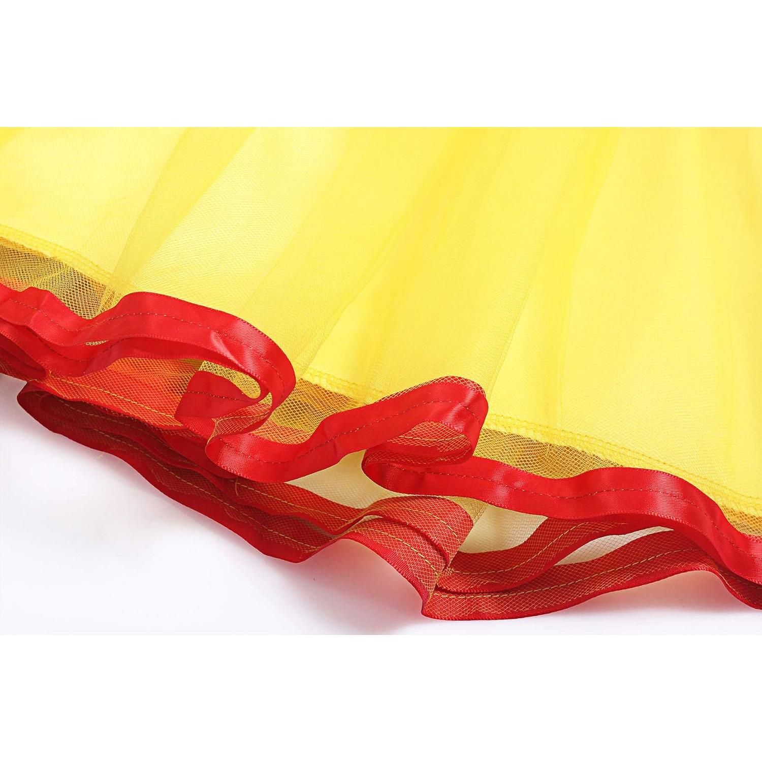 Vestido de Princesa Amarillo ReliBeauty para Niñas 4-5 Años