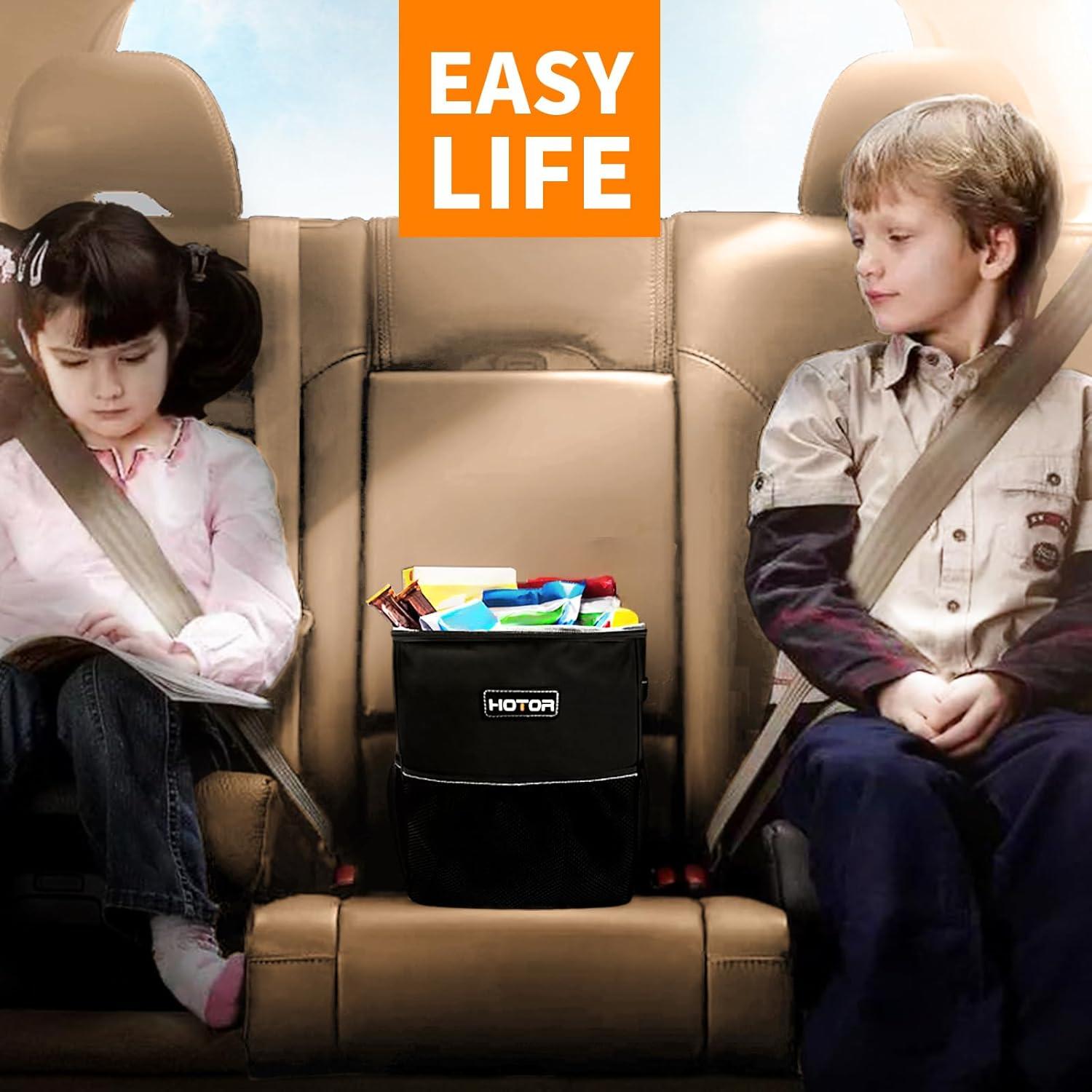 Basurero de Coche HOTOR 2 Galones Impermeable Negro