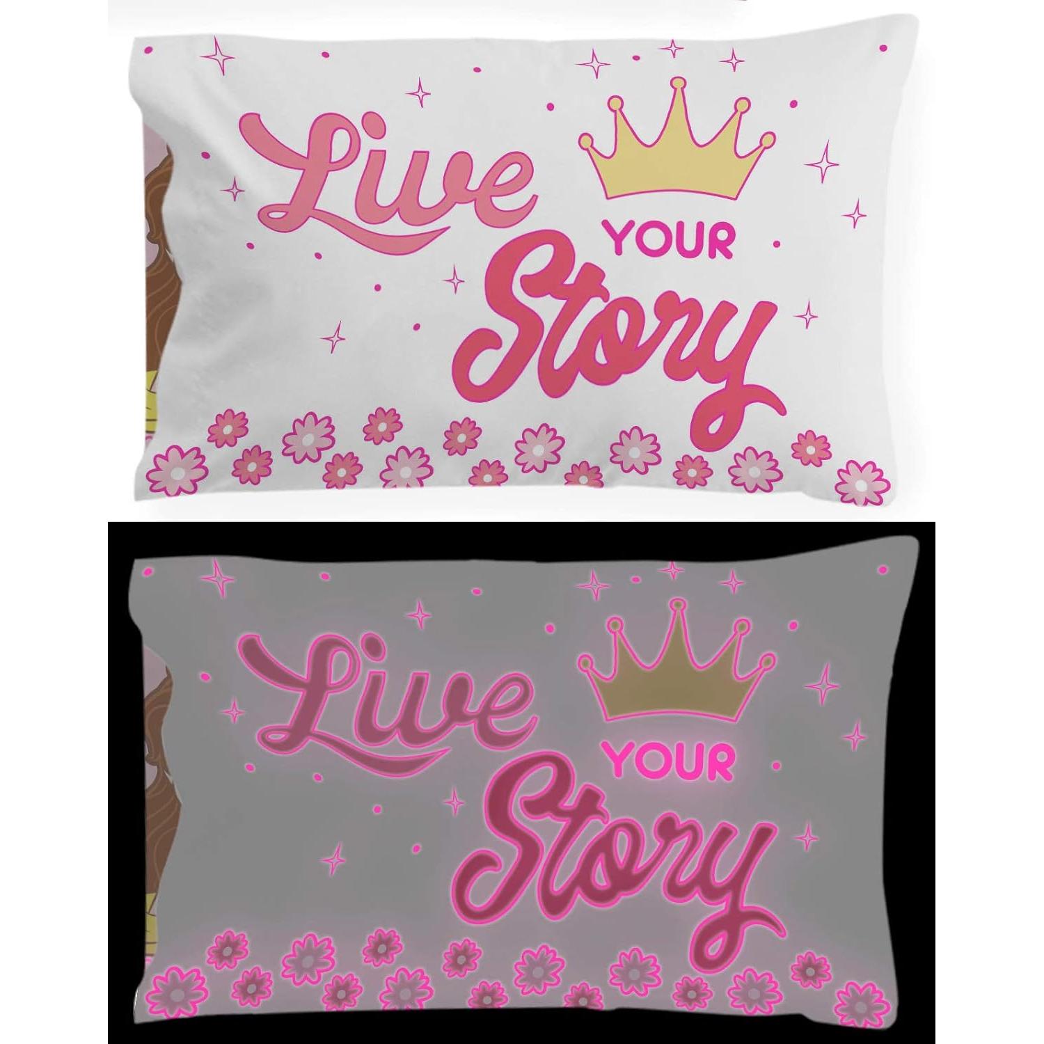 Fundas de Almohada Reversibles Jay Franco Princesa Rosa 2 Pzas