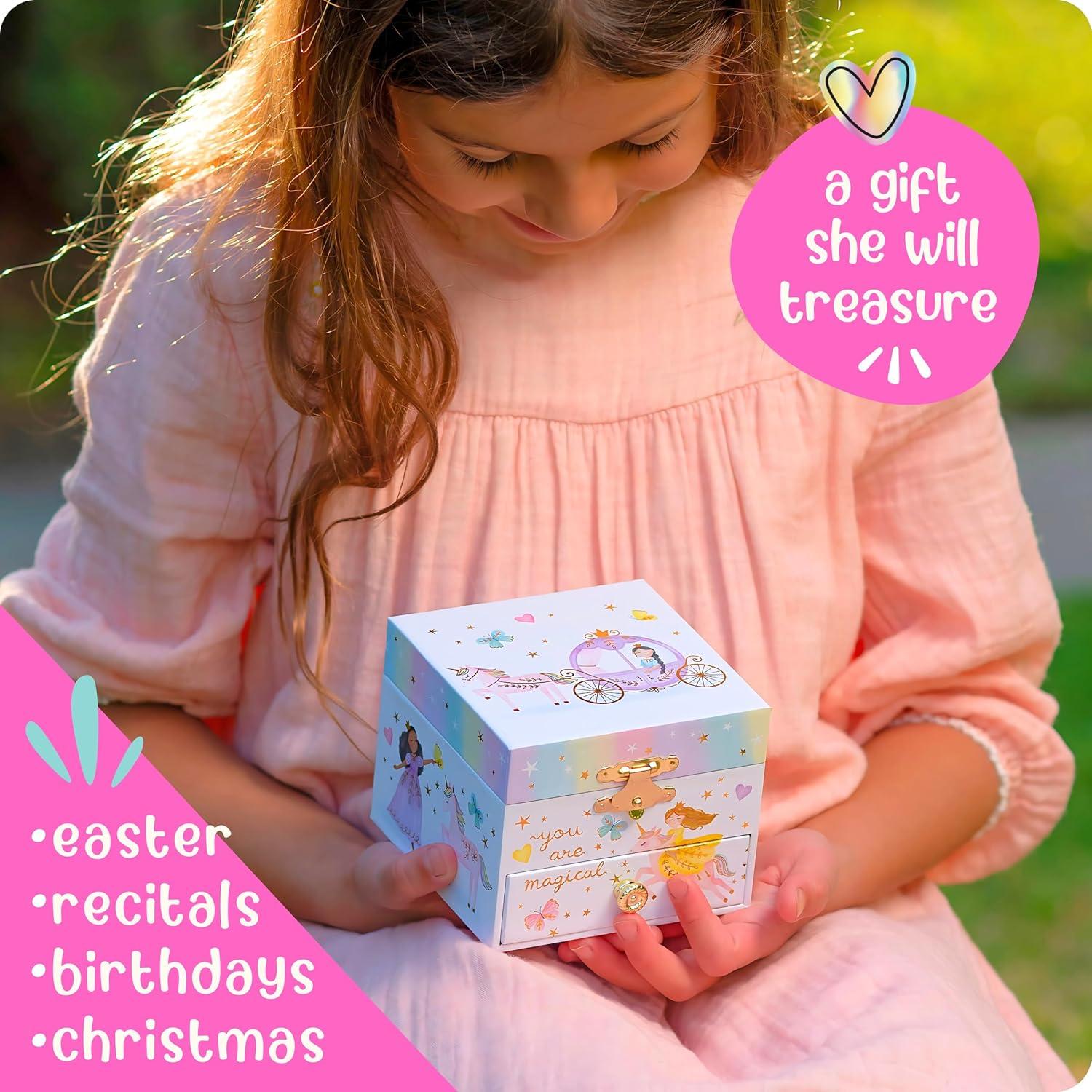 Caja de Joyería Musical Giggle & Honey Princesa 12.1x10.8 cm