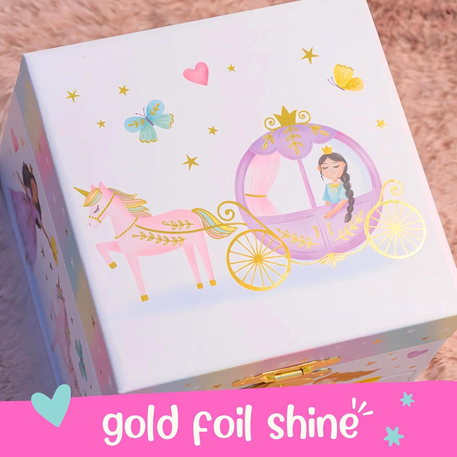 Caja de Joyería Musical Giggle & Honey Princesa 12.1x10.8 cm