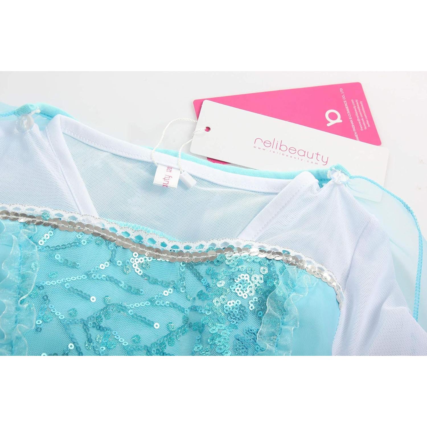 Disfraz de Princesa ReliBeauty Lentejuelas Azul Claro 4T