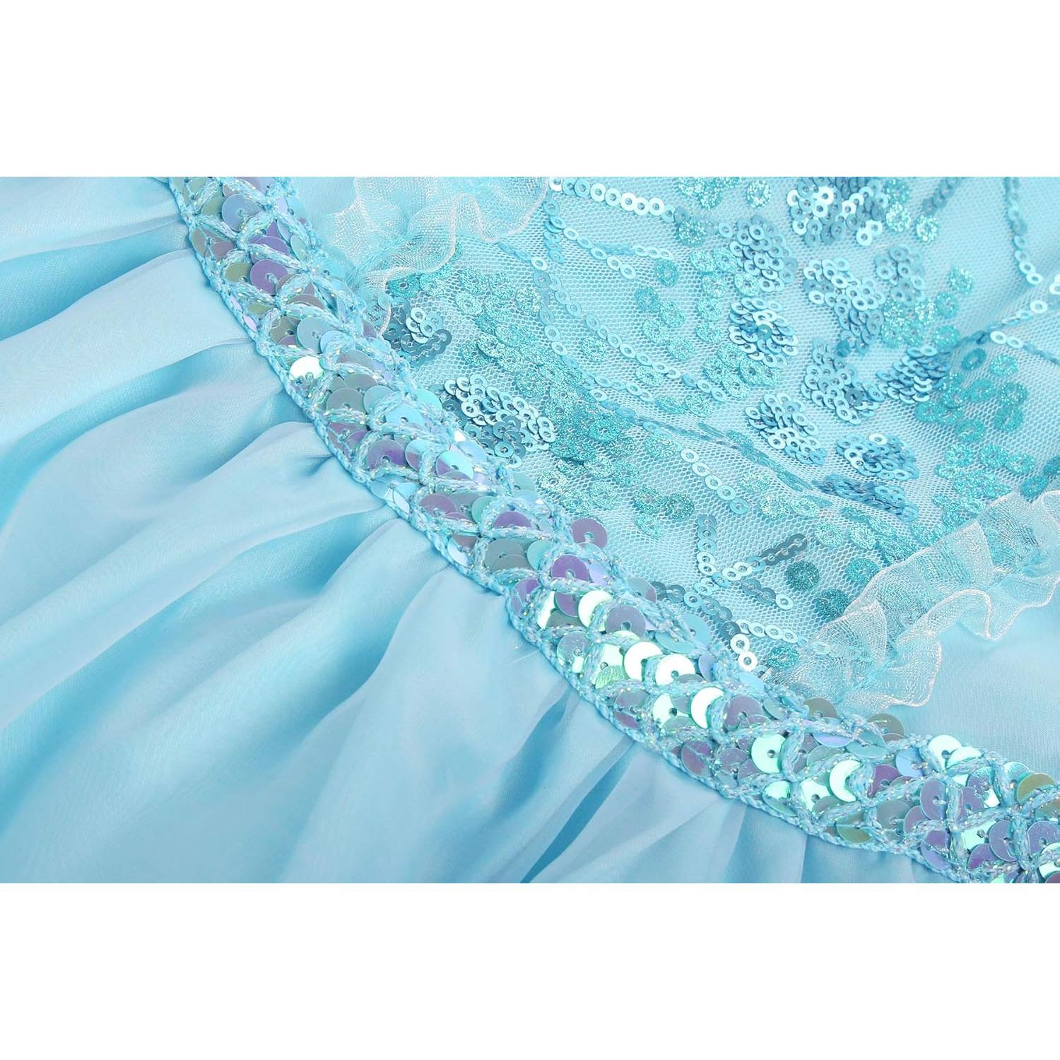 Disfraz de Princesa ReliBeauty Lentejuelas Azul Claro 4T