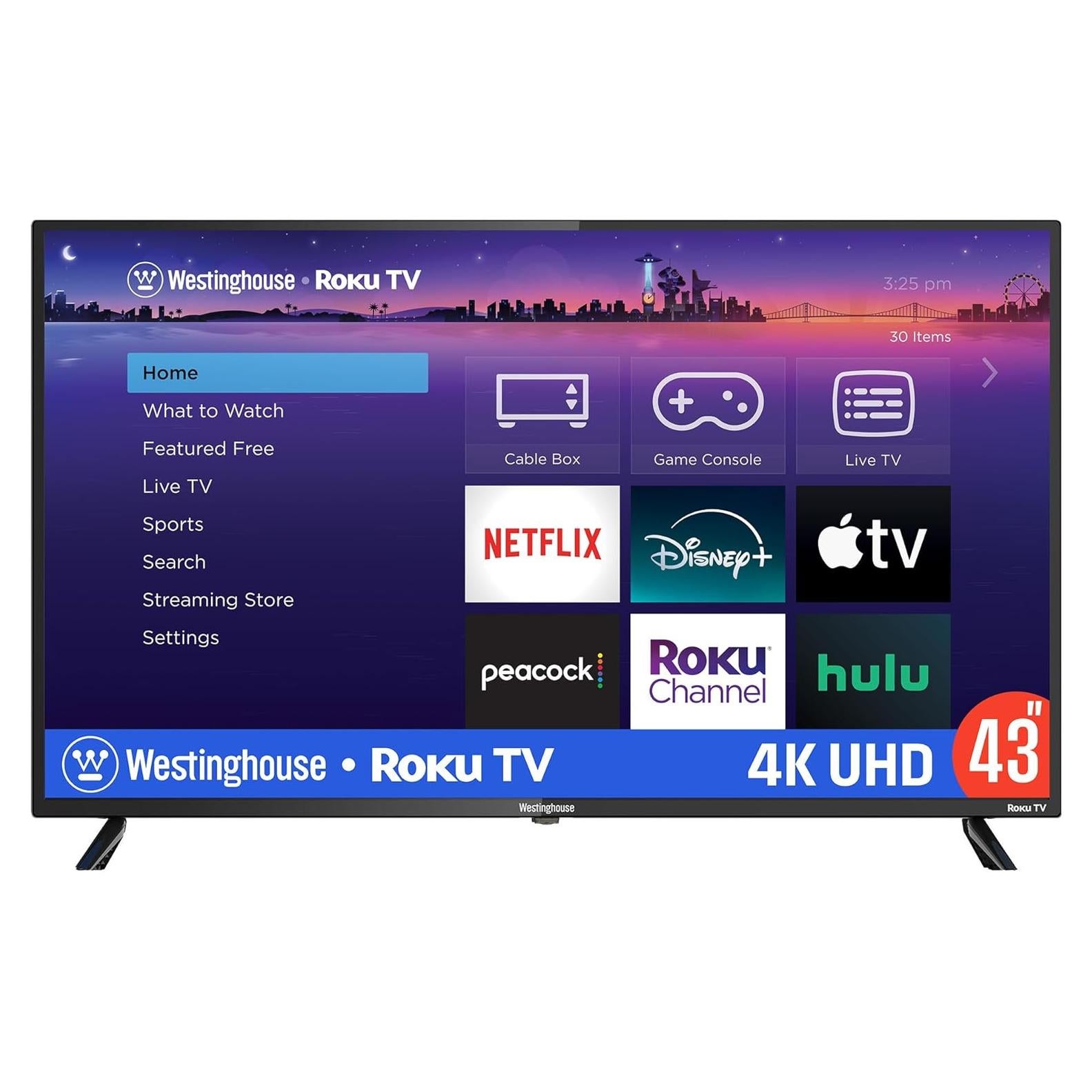Televisor Westinghouse Roku 4K UHD 109 cm Wi-Fi HDR